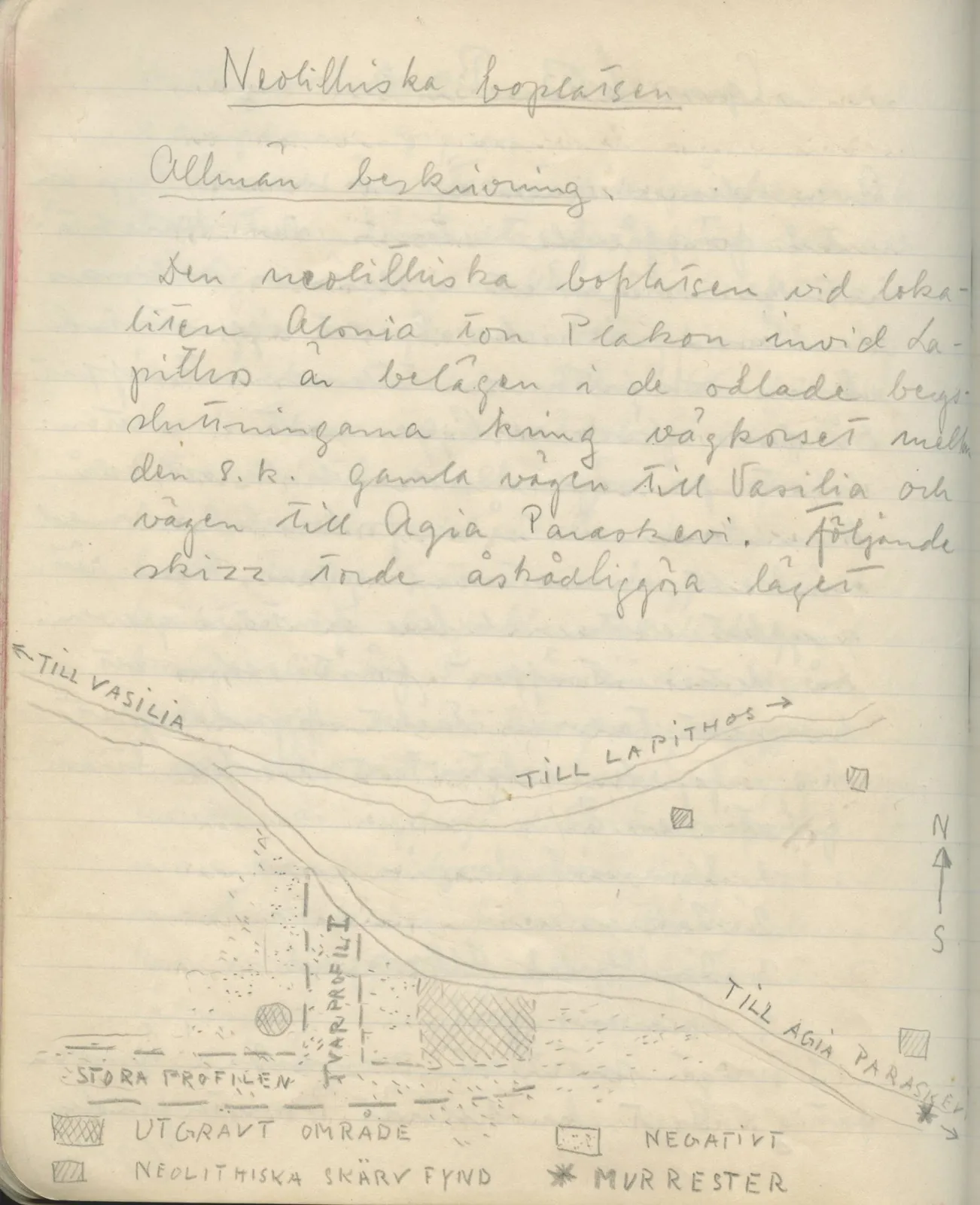 Scan 79 of field diary DII:1d (Idalion and Lapithos, Plakes), handwritten in Swedish, with drawings. The transcription and translation follow.