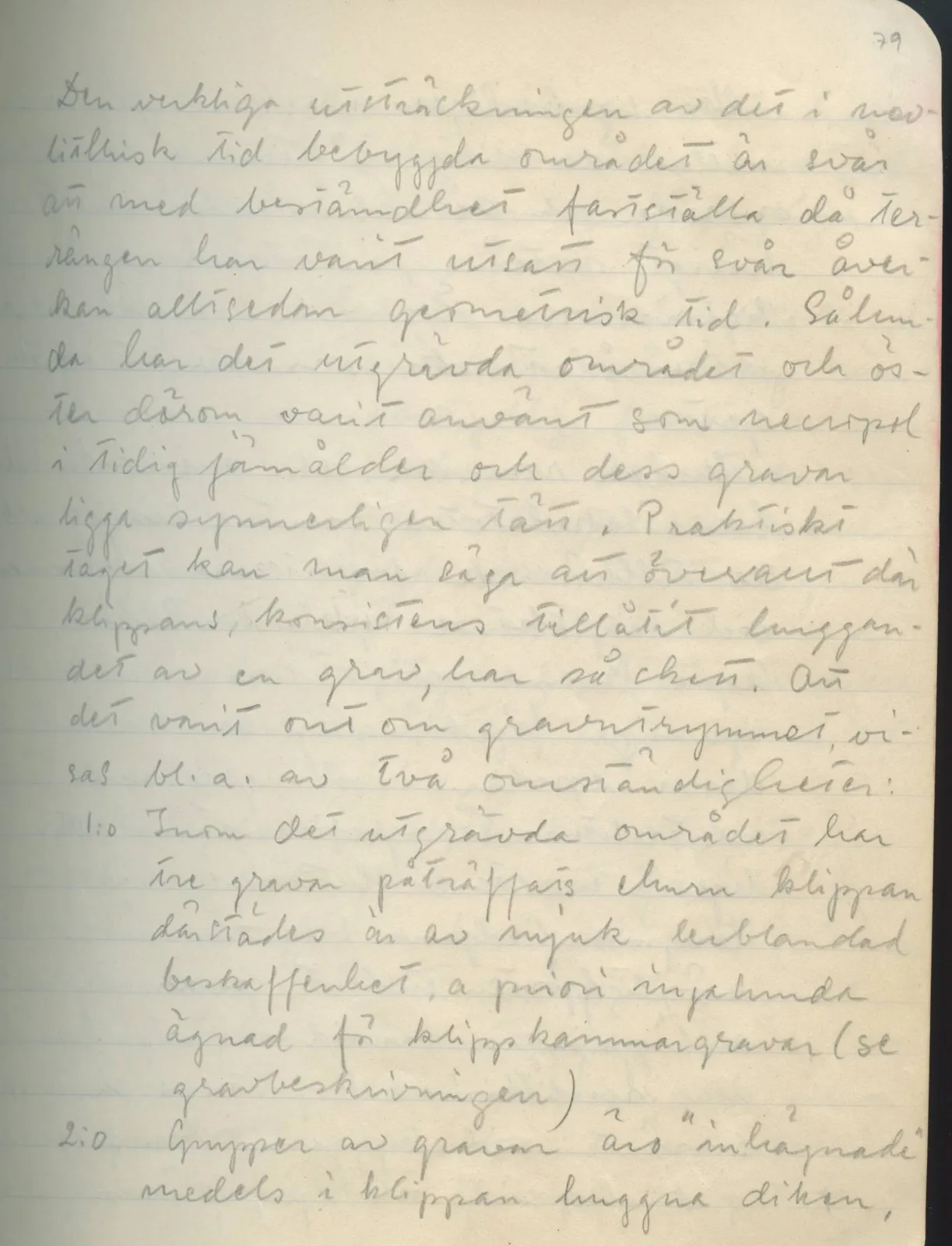 Scan 80 of field diary DII:1d (Idalion and Lapithos, Plakes), handwritten in Swedish. The transcription and translation follow.