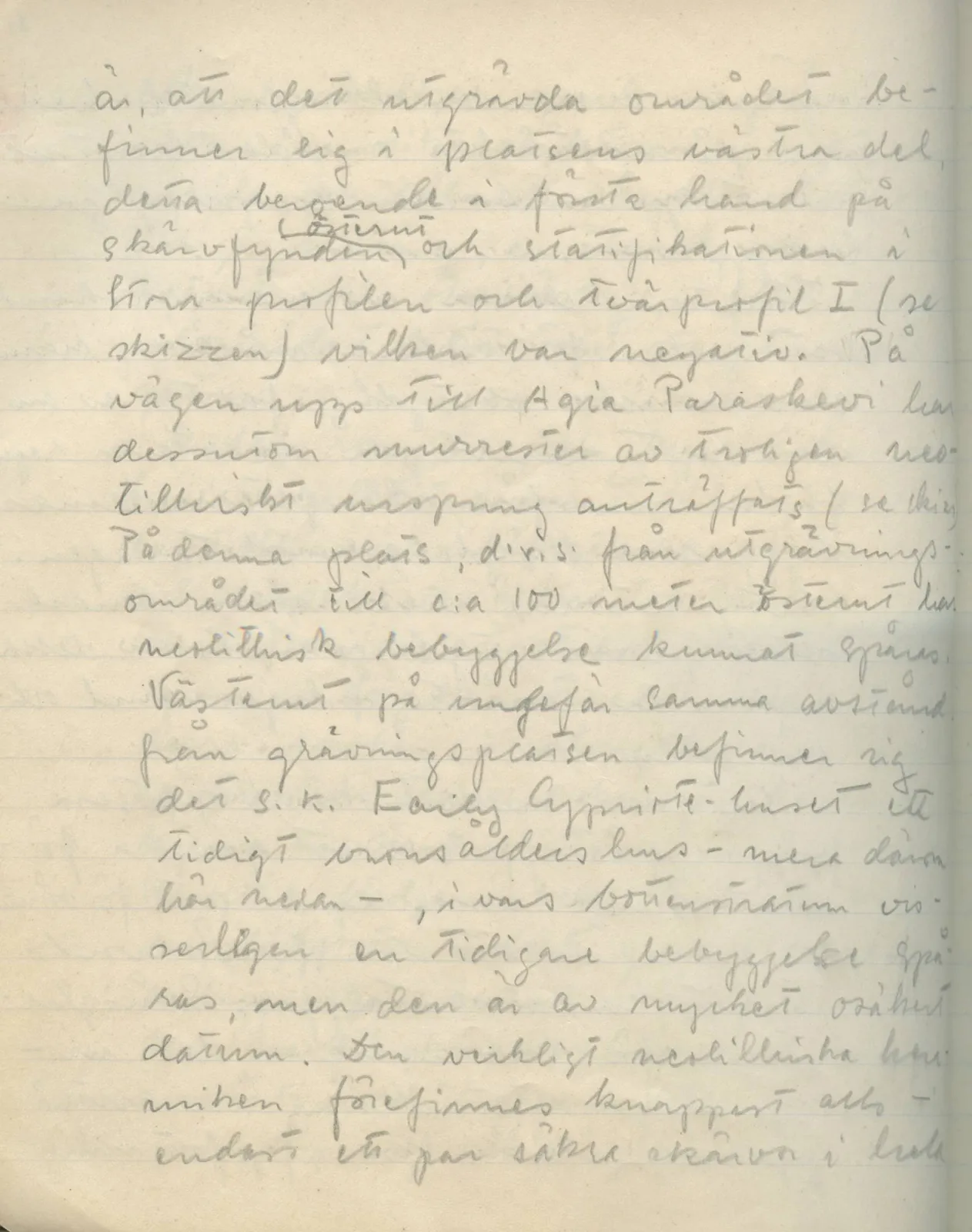 Scan 83 of field diary DII:1d (Idalion and Lapithos, Plakes), handwritten in Swedish. The transcription and translation follow.