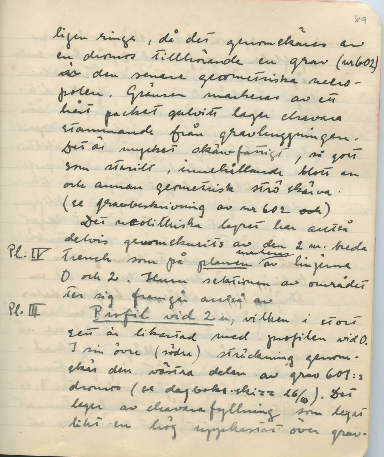 Scan 90 of field diary DII:1d (Idalion and Lapithos, Plakes), handwritten in Swedish. The transcription and translation follow.
