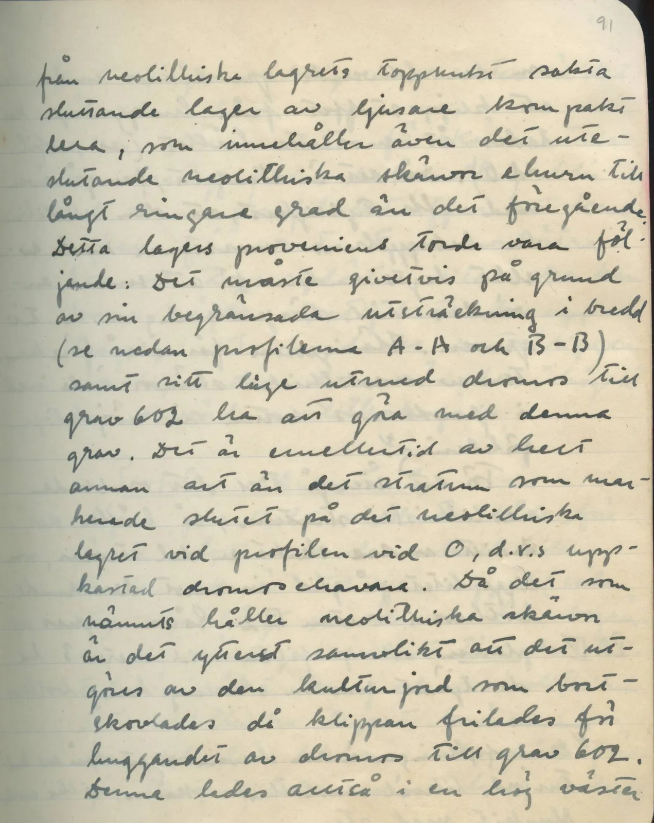 Scan 92 of field diary DII:1d (Idalion and Lapithos, Plakes), handwritten in Swedish. The transcription and translation follow.