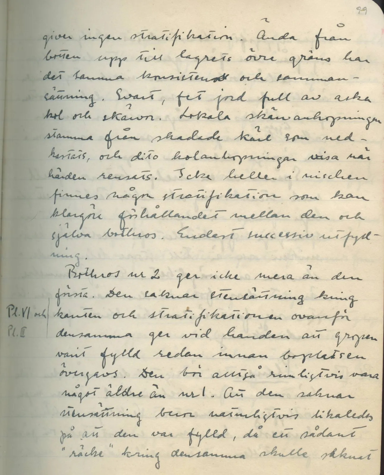 Scan 100 of field diary DII:1d (Idalion and Lapithos, Plakes), handwritten in Swedish. The transcription and translation follow.
