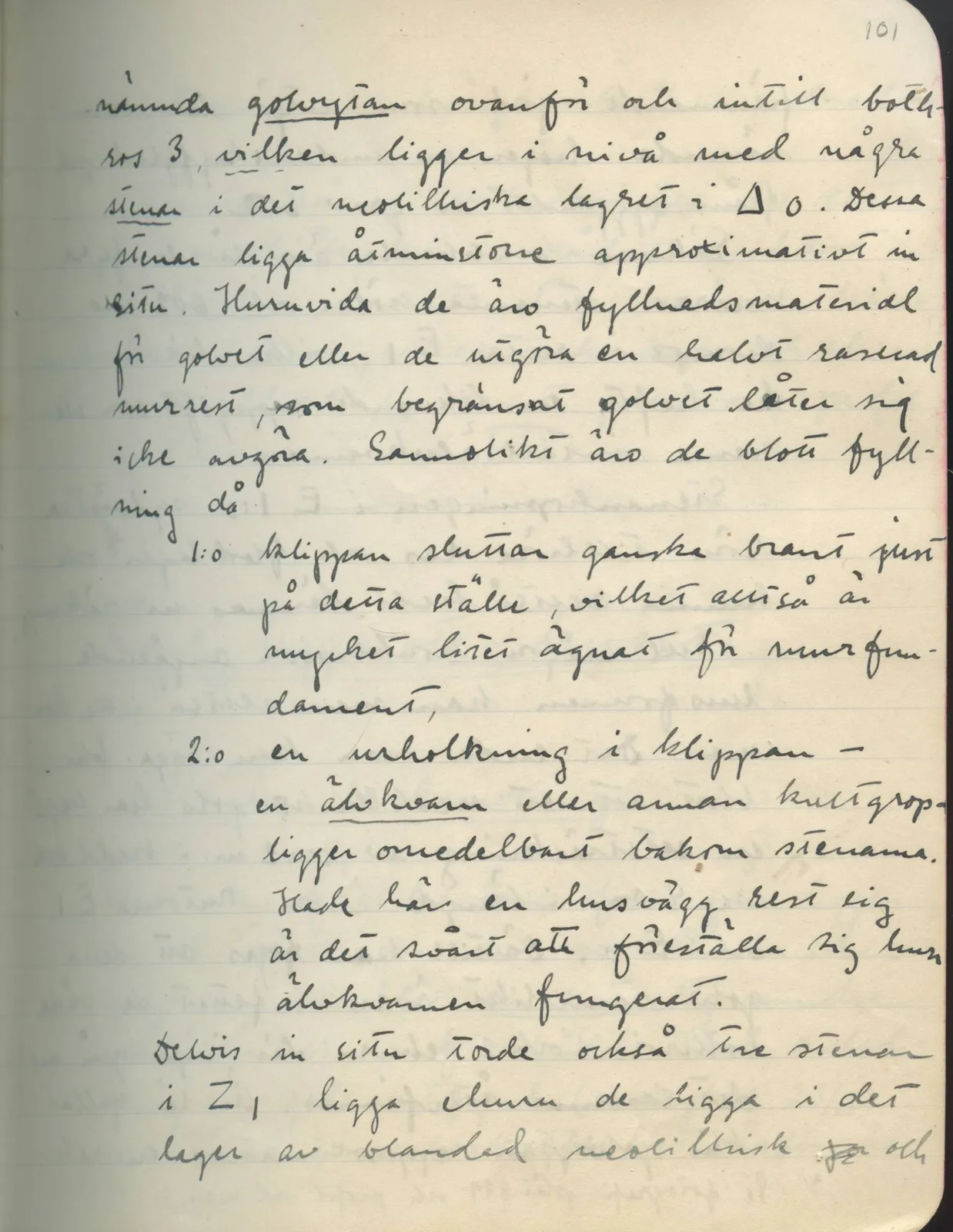 Scan 102 of field diary DII:1d (Idalion and Lapithos, Plakes), handwritten in Swedish. The transcription and translation follow.
