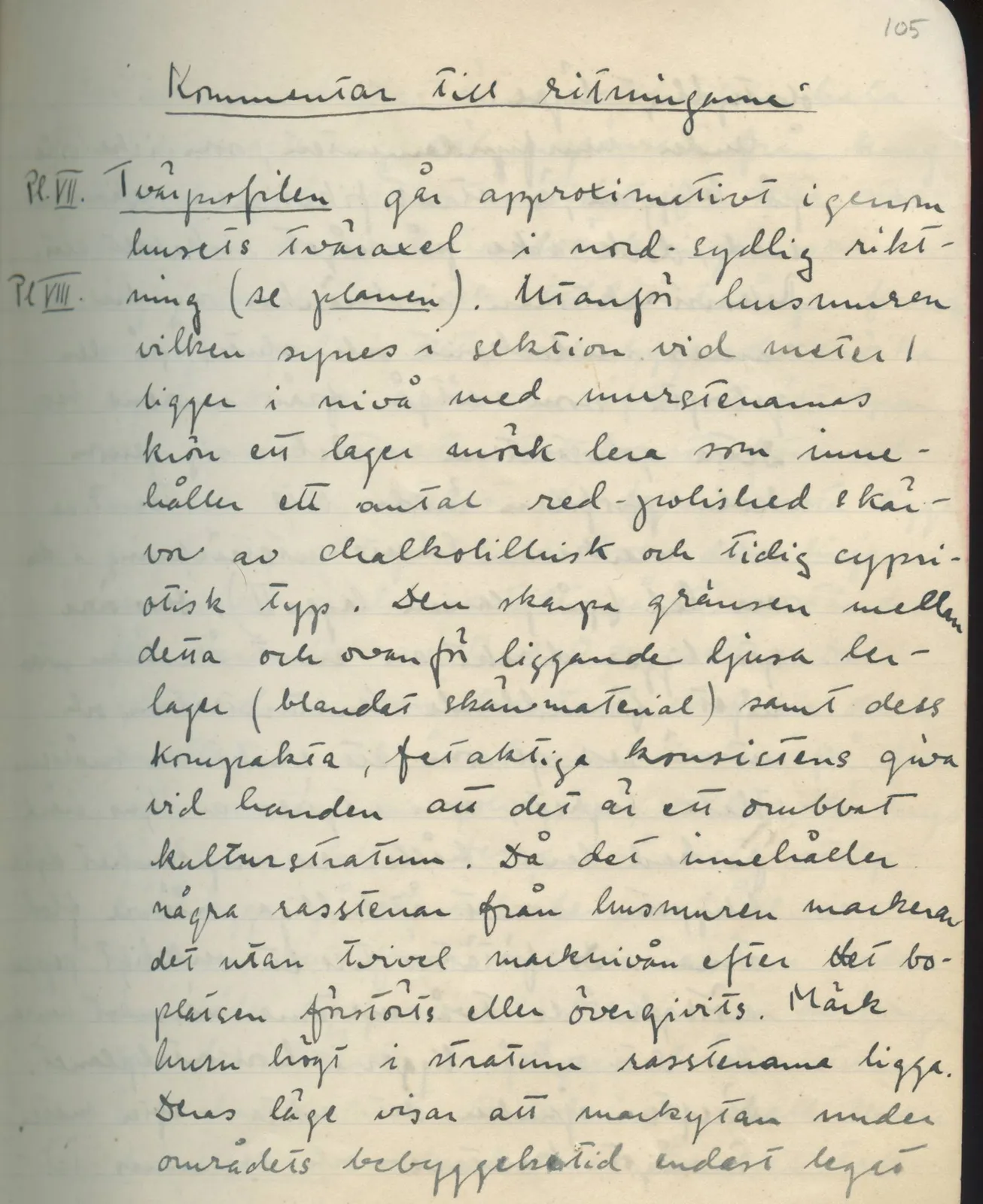 Scan 106 of field diary DII:1d (Idalion and Lapithos, Plakes), handwritten in Swedish. The transcription and translation follow.