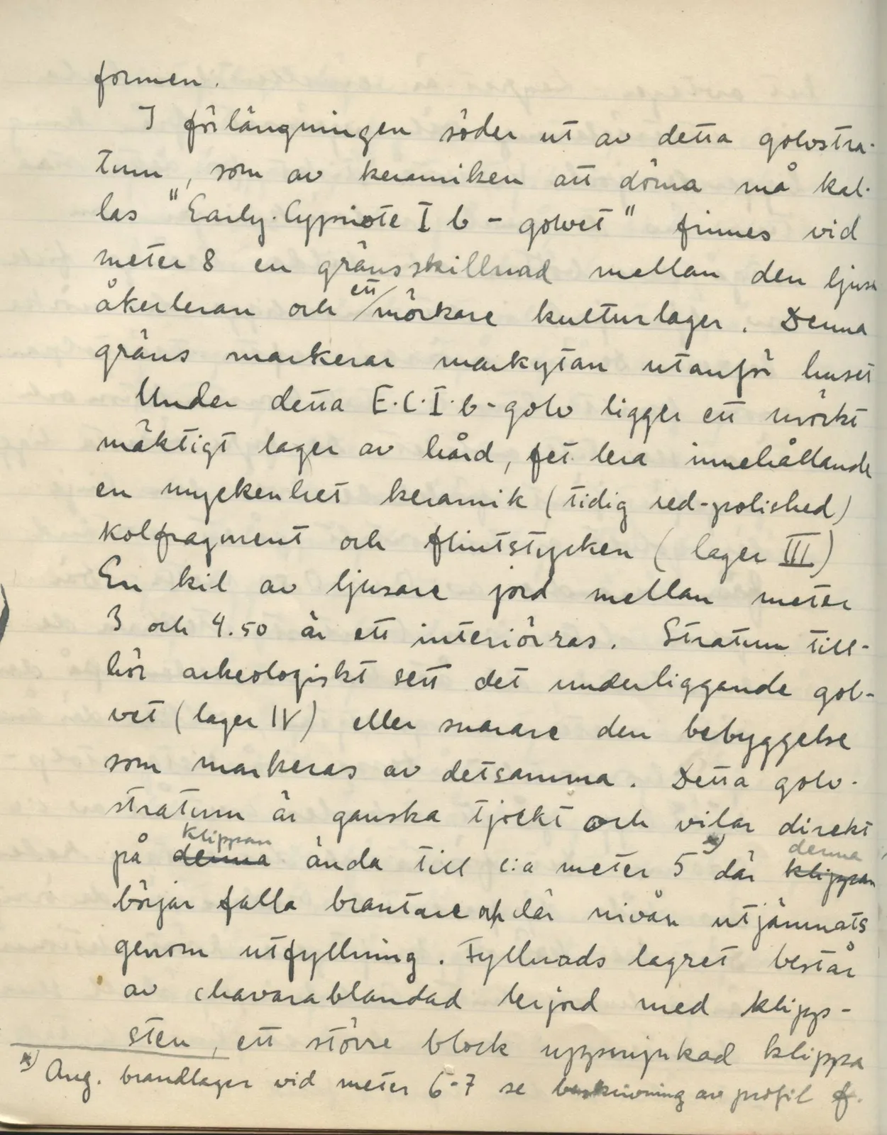 Scan 109 of field diary DII:1d (Idalion and Lapithos, Plakes), handwritten in Swedish. The transcription and translation follow.
