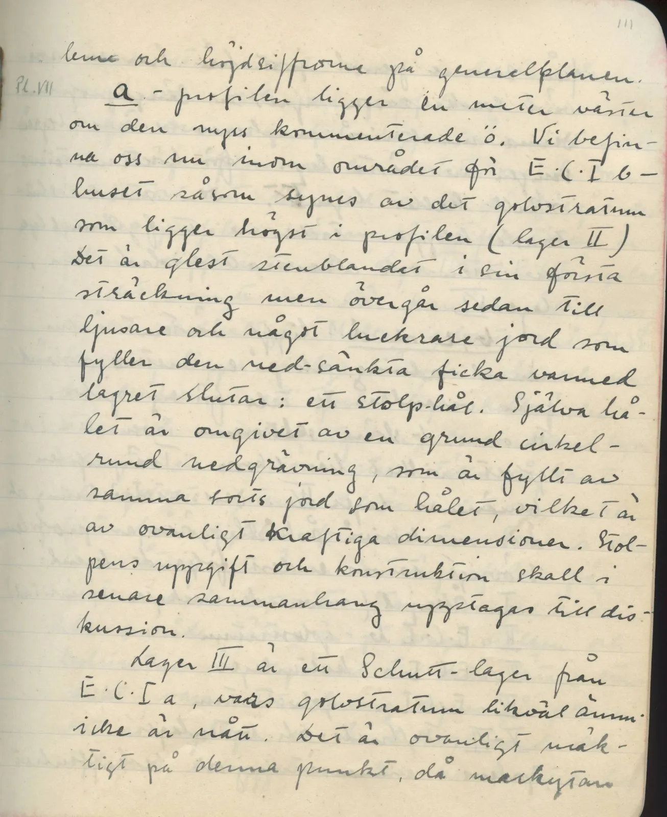 Scan 112 of field diary DII:1d (Idalion and Lapithos, Plakes), handwritten in Swedish. The transcription and translation follow.