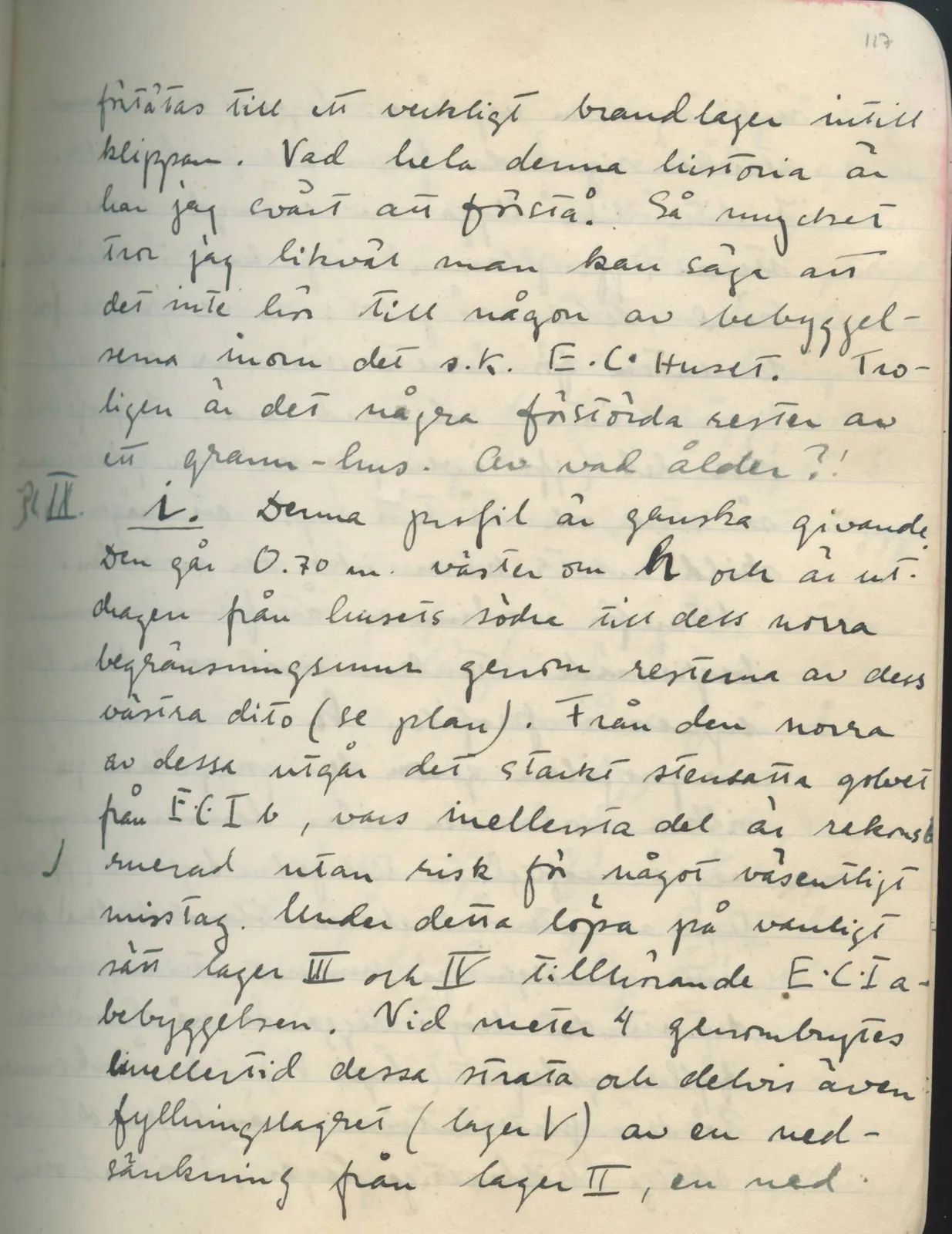 Scan 118 of field diary DII:1d (Idalion and Lapithos, Plakes), handwritten in Swedish. The transcription and translation follow.