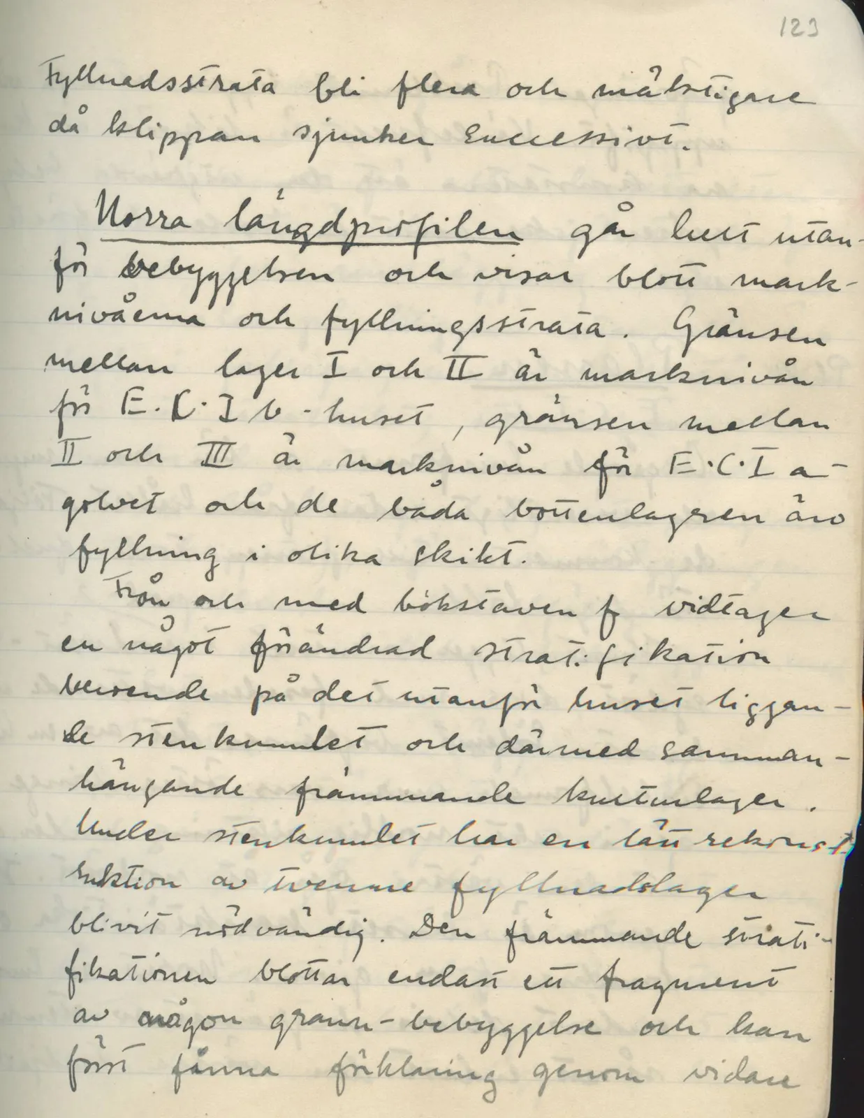 Scan 124 of field diary DII:1d (Idalion and Lapithos, Plakes), handwritten in Swedish. The transcription and translation follow.