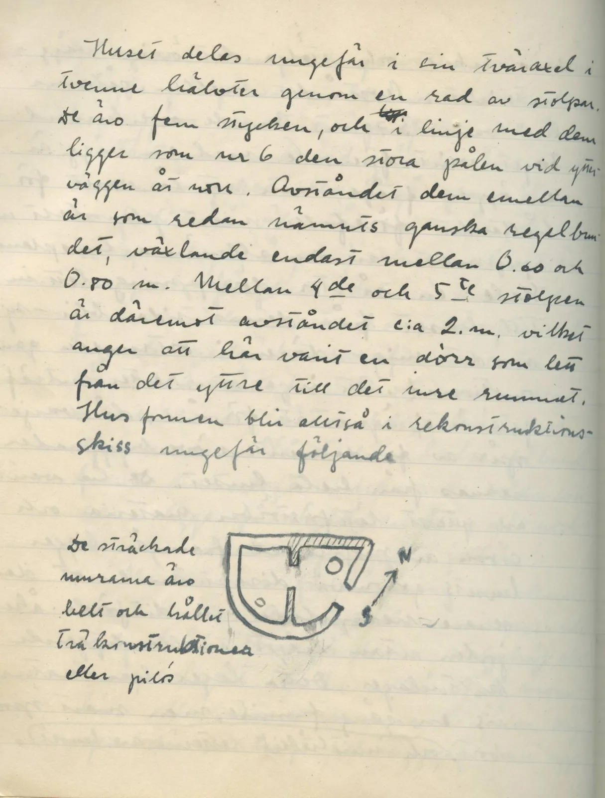 Scan 129 of field diary DII:1d (Idalion and Lapithos, Plakes), handwritten in Swedish, with drawings. The transcription and translation follow.