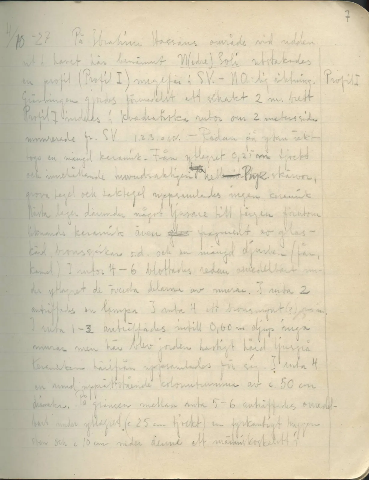 Scan 6 of field diary DII:2a (Soli, the theatre), handwritten in Swedish. The transcription and translation follow.