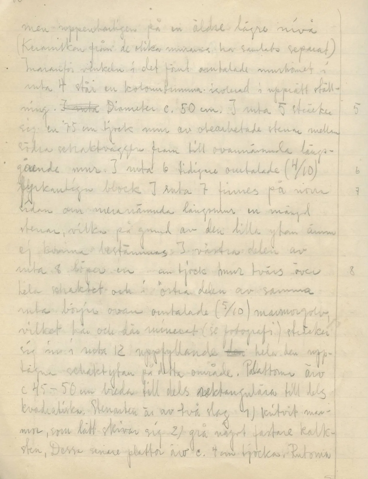 Scan 9 of field diary DII:2a (Soli, the theatre), handwritten in Swedish. The transcription and translation follow.