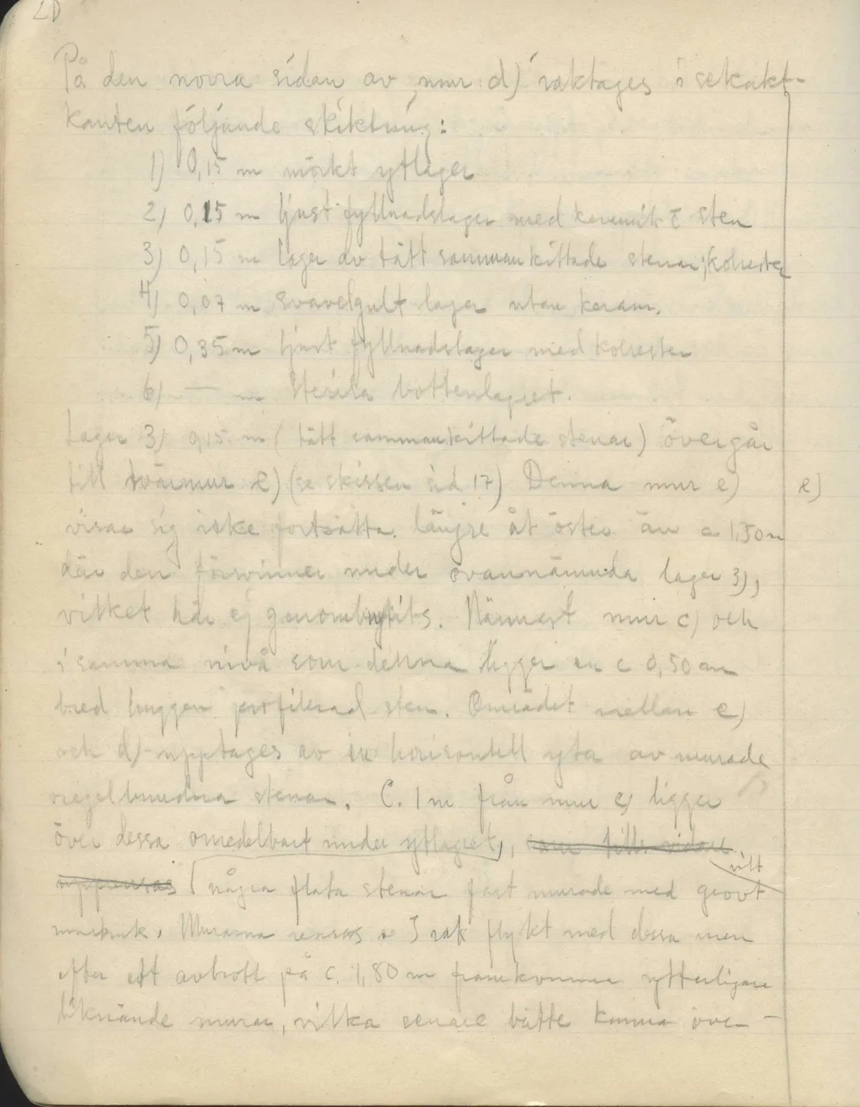 Scan 19 of field diary DII:2a (Soli, the theatre), handwritten in Swedish. The transcription and translation follow.