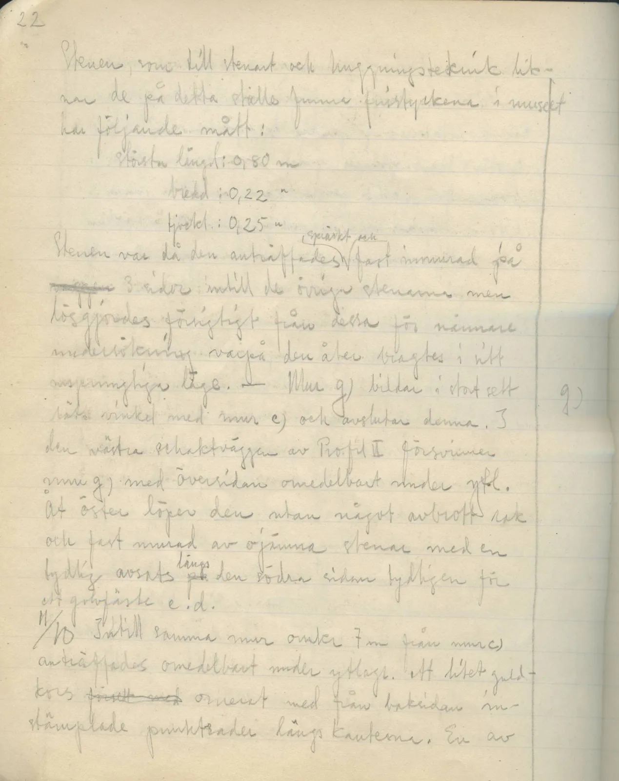 Scan 21 of field diary DII:2a (Soli, the theatre), handwritten in Swedish. The transcription and translation follow.