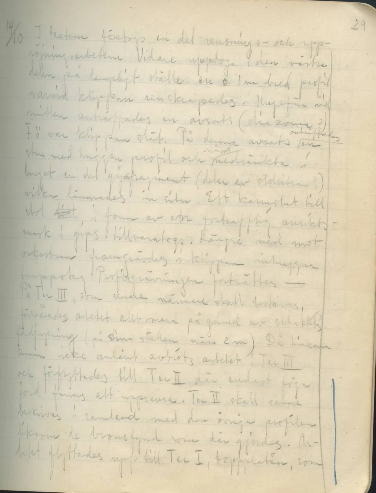 Scan 27 of field diary DII:2a (Soli, the theatre), handwritten in Swedish. The transcription and translation follow.