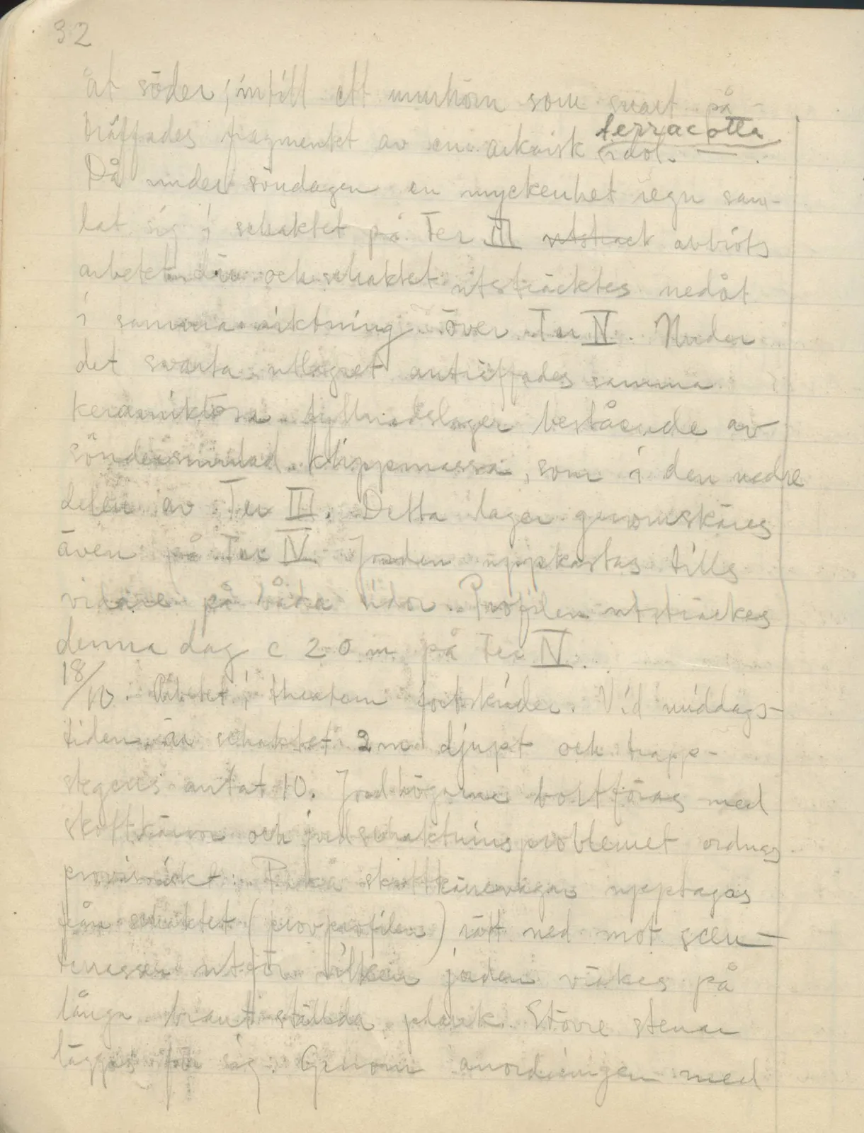 Scan 30 of field diary DII:2a (Soli, the theatre), handwritten in Swedish. The transcription and translation follow.