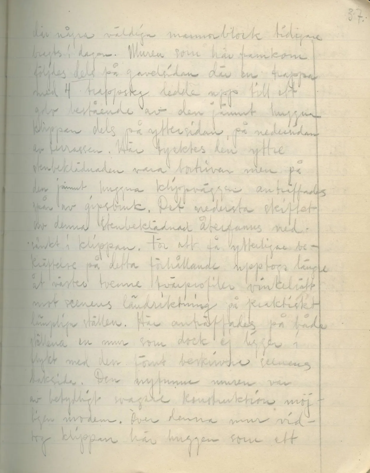 Scan 35 of field diary DII:2a (Soli, the theatre), handwritten in Swedish. The transcription and translation follow.