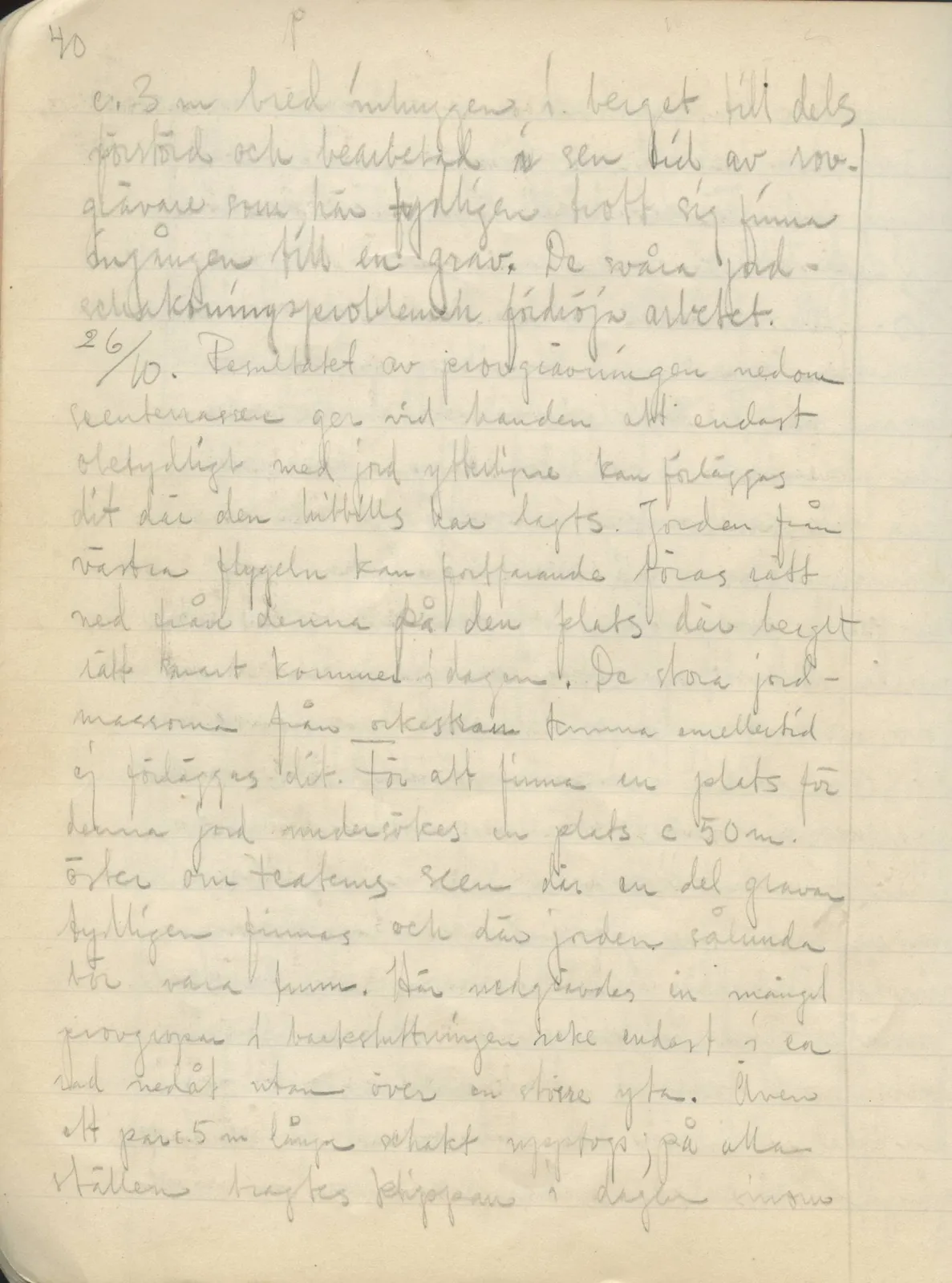 Scan 38 of field diary DII:2a (Soli, the theatre), handwritten in Swedish. The transcription and translation follow.