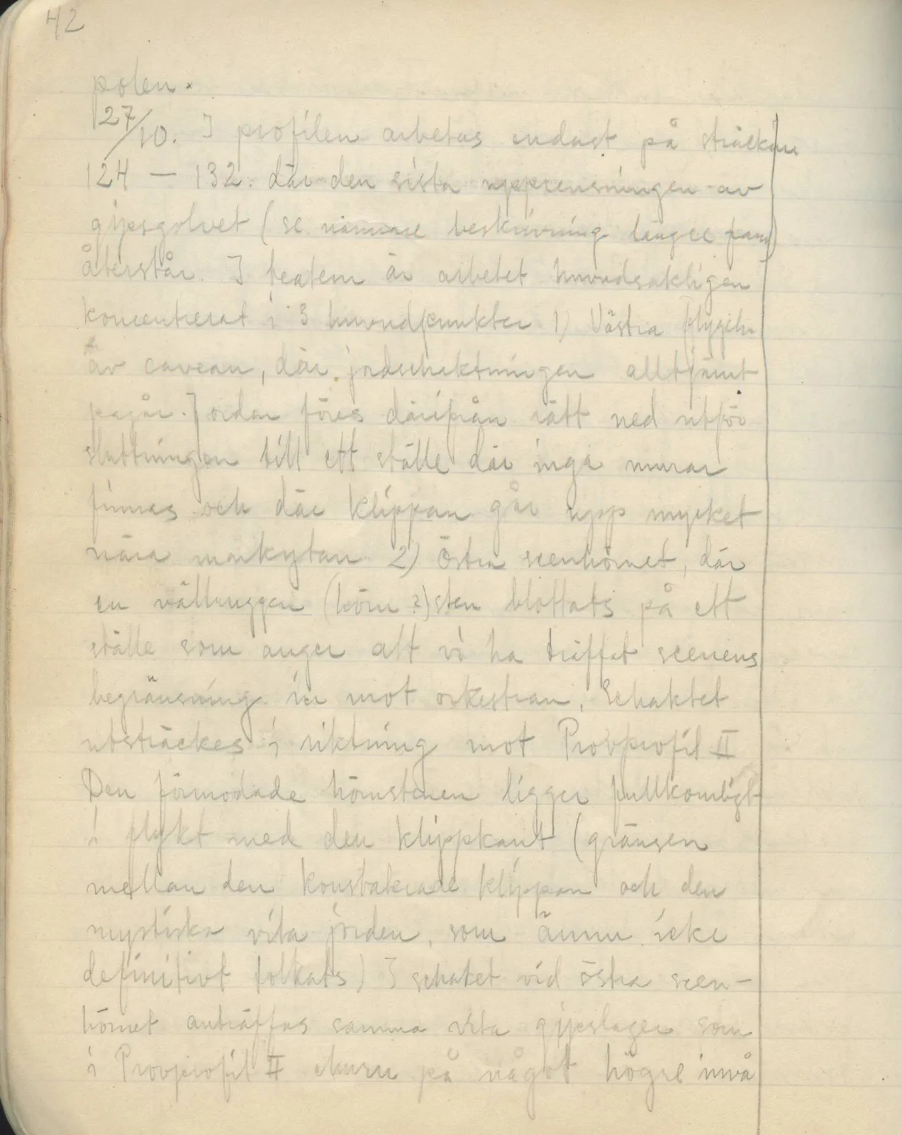 Scan 40 of field diary DII:2a (Soli, the theatre), handwritten in Swedish. The transcription and translation follow.