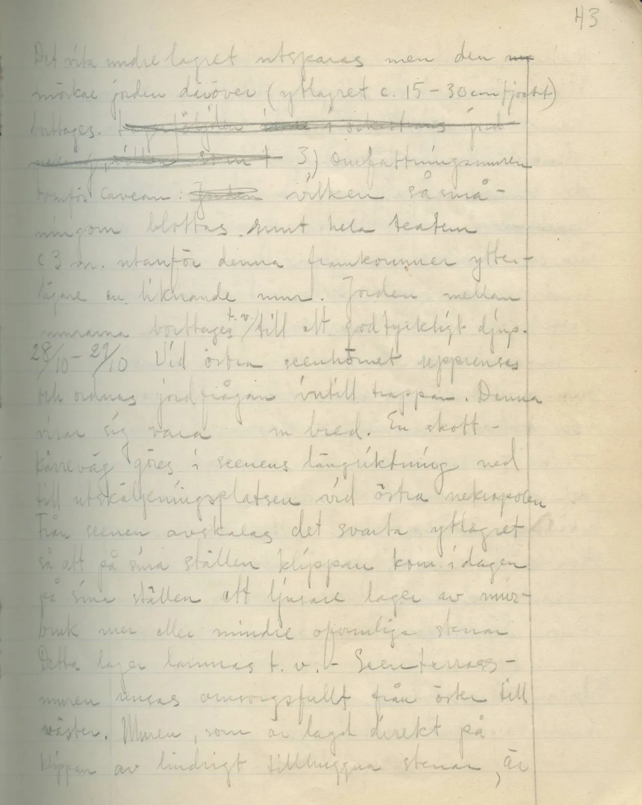 Scan 41 of field diary DII:2a (Soli, the theatre), handwritten in Swedish. The transcription and translation follow.