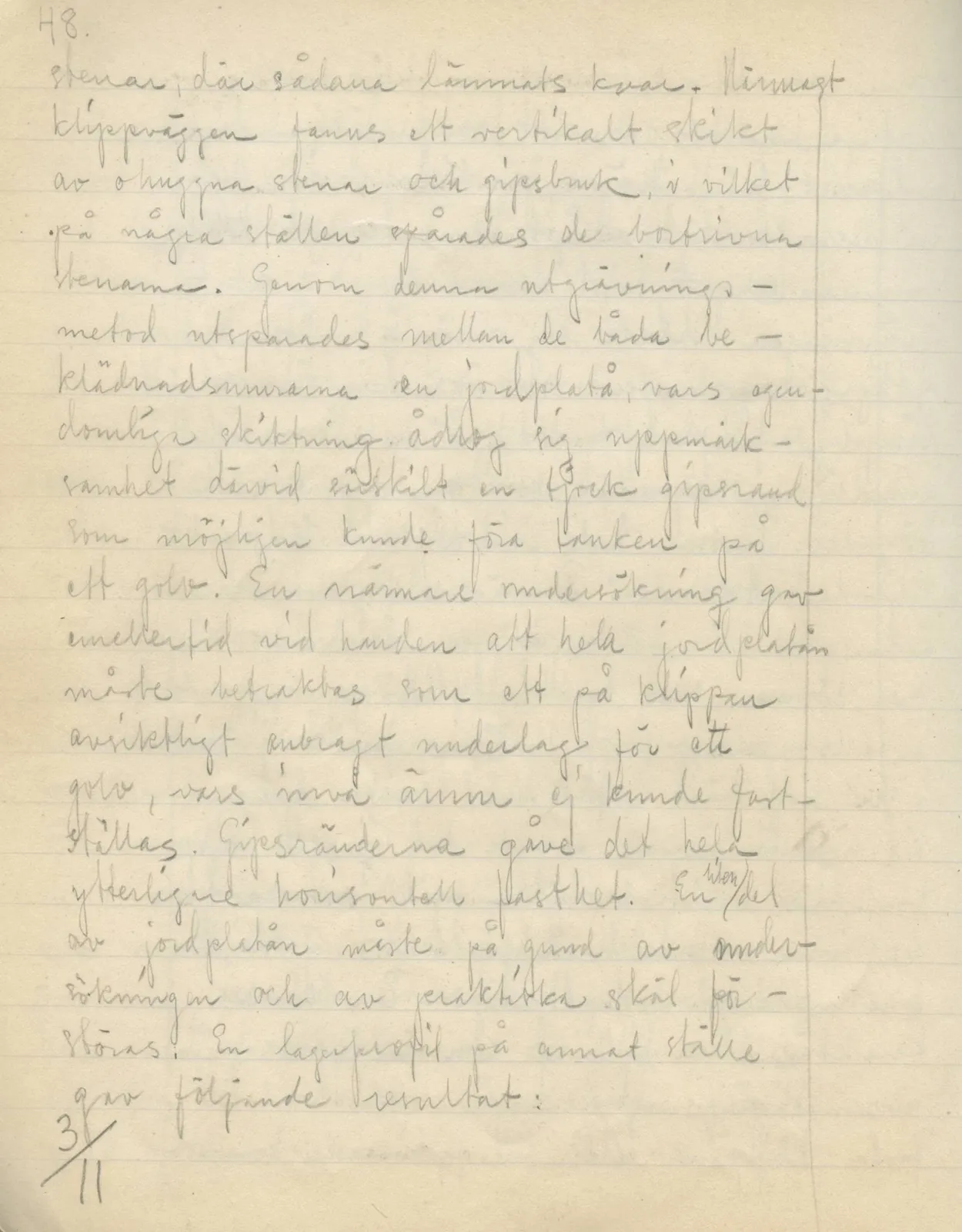Scan 46 of field diary DII:2a (Soli, the theatre), handwritten in Swedish. The transcription and translation follow.