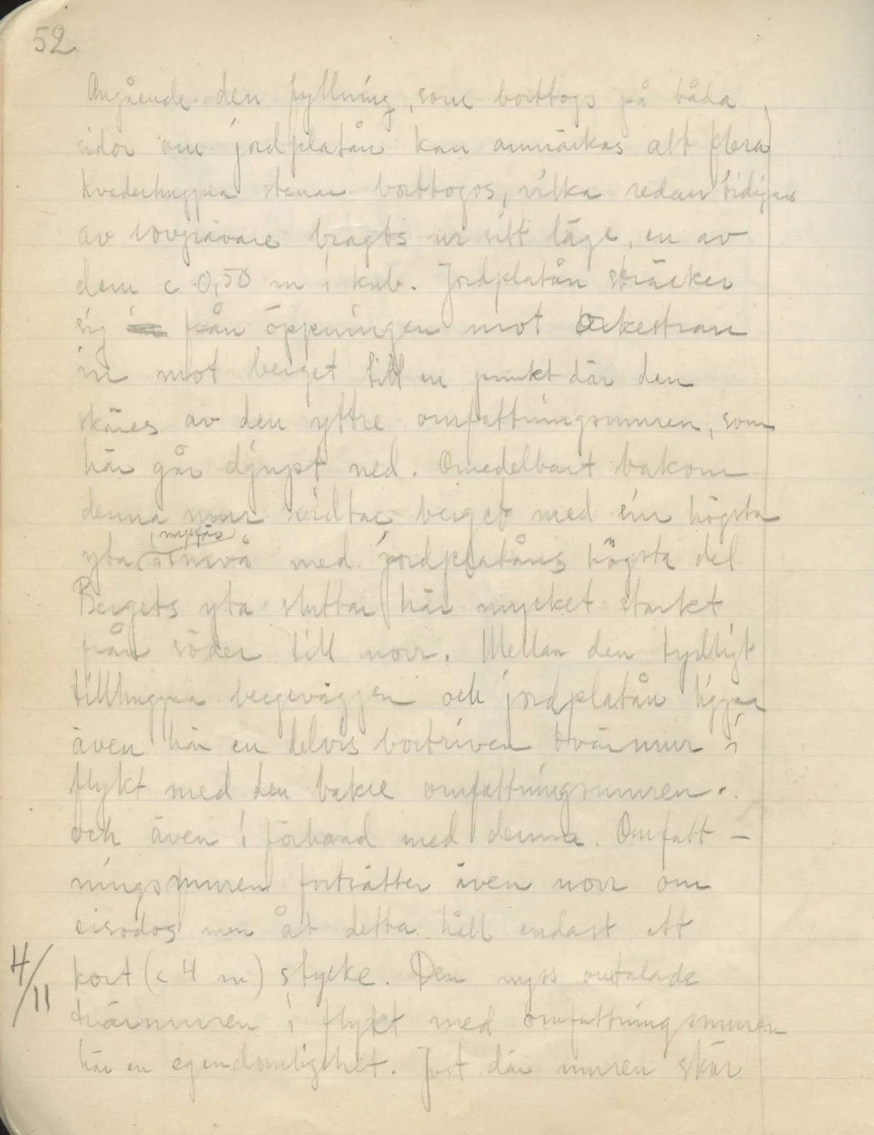 Scan 50 of field diary DII:2a (Soli, the theatre), handwritten in Swedish. The transcription and translation follow.