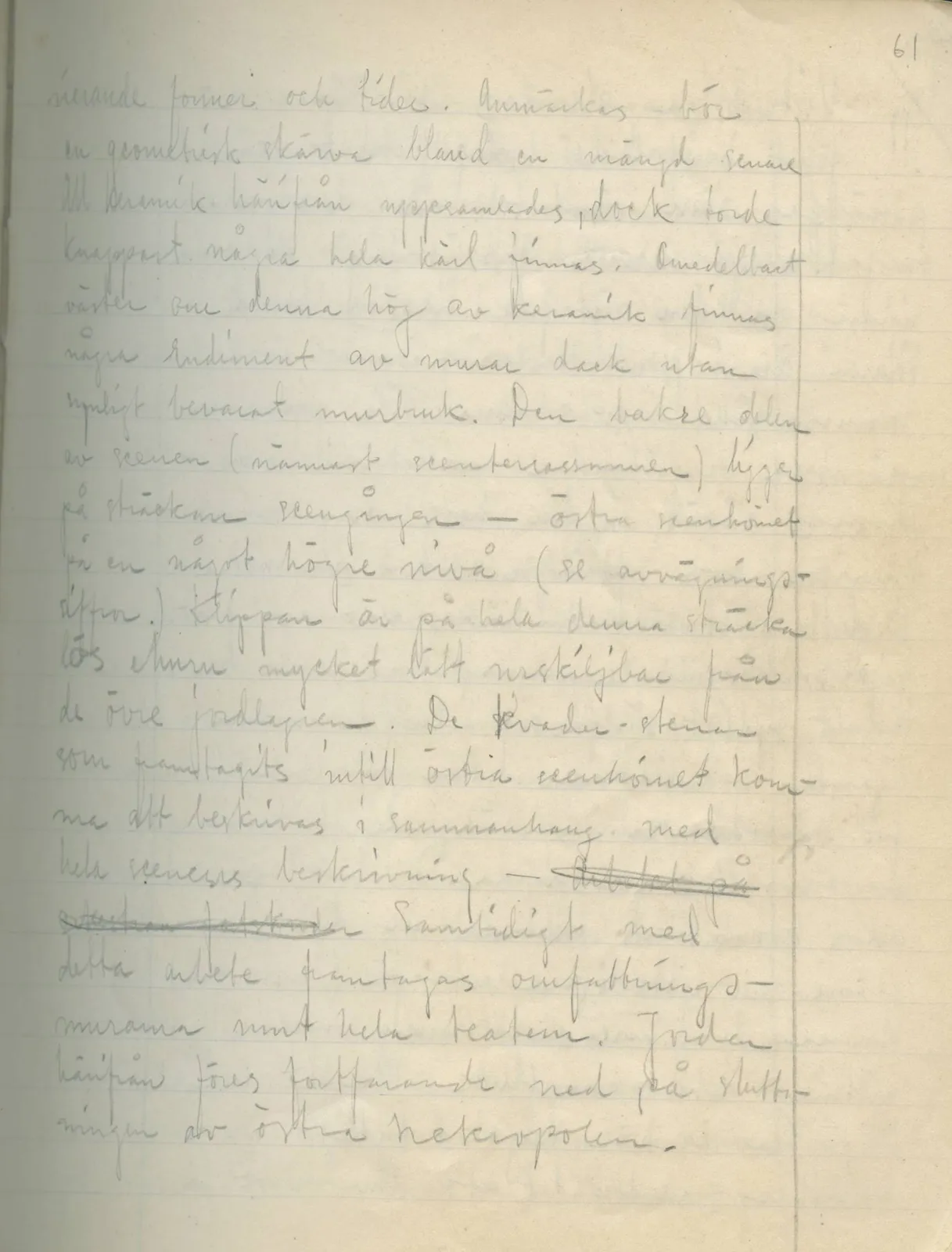 Scan 59 of field diary DII:2a (Soli, the theatre), handwritten in Swedish. The transcription and translation follow.