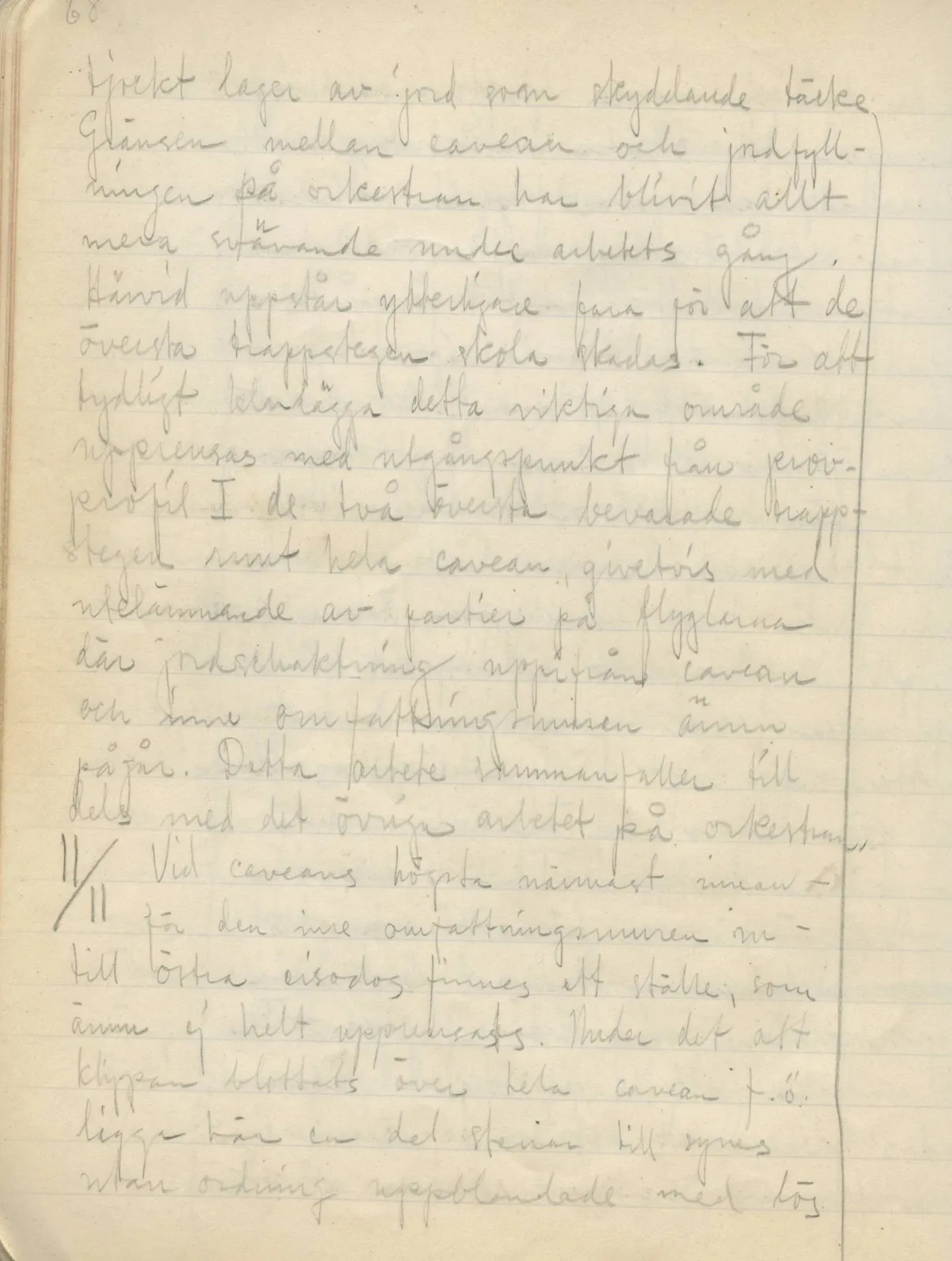 Scan 66 of field diary DII:2a (Soli, the theatre), handwritten in Swedish. The transcription and translation follow.
