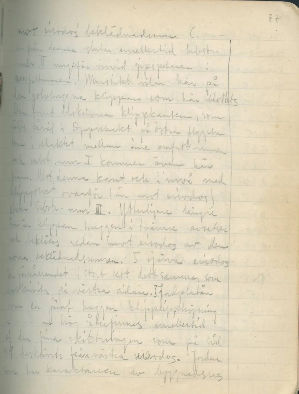 Scan 75 of field diary DII:2a (Soli, the theatre), handwritten in Swedish. The transcription and translation follow.