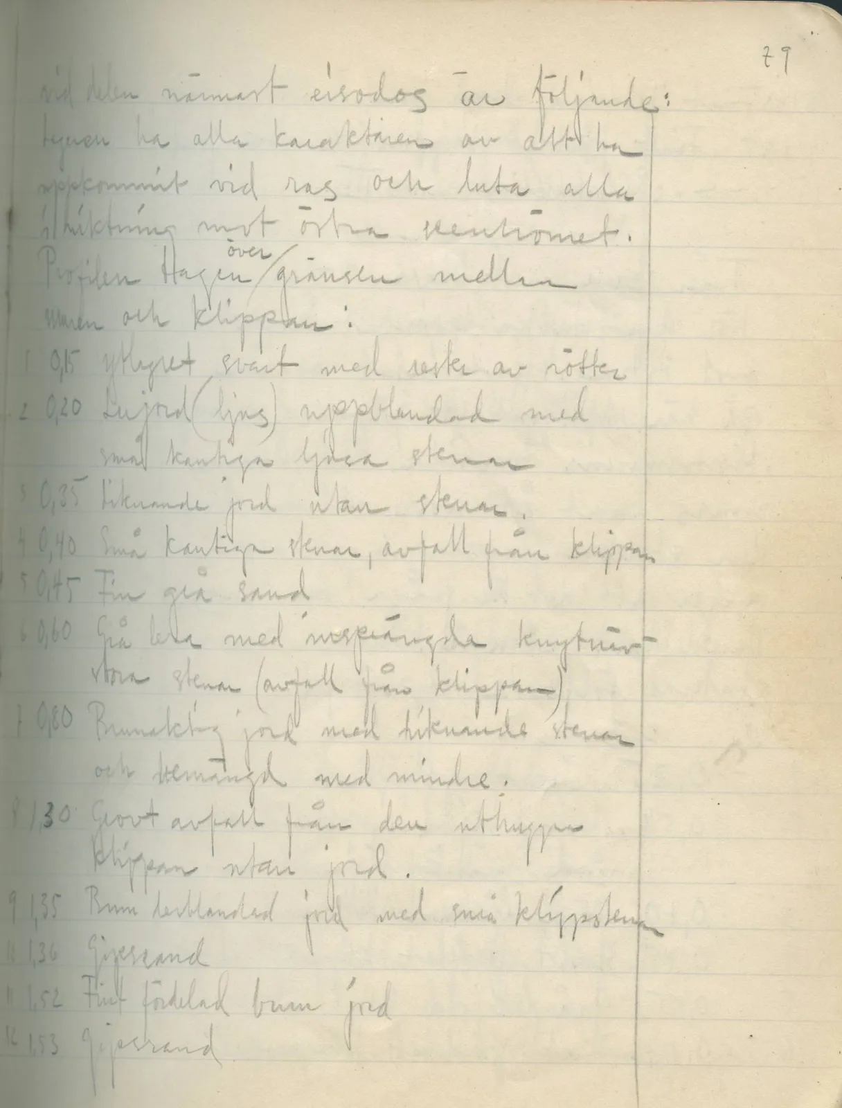 Scan 77 of field diary DII:2a (Soli, the theatre), handwritten in Swedish. The transcription and translation follow.