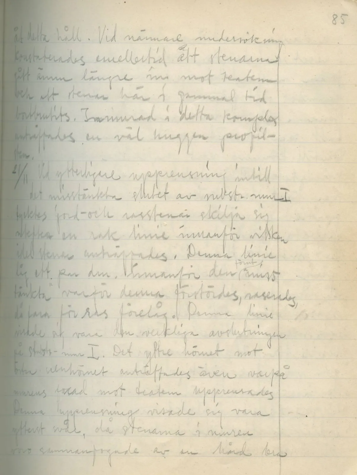 Scan 83 of field diary DII:2a (Soli, the theatre), handwritten in Swedish. The transcription and translation follow.