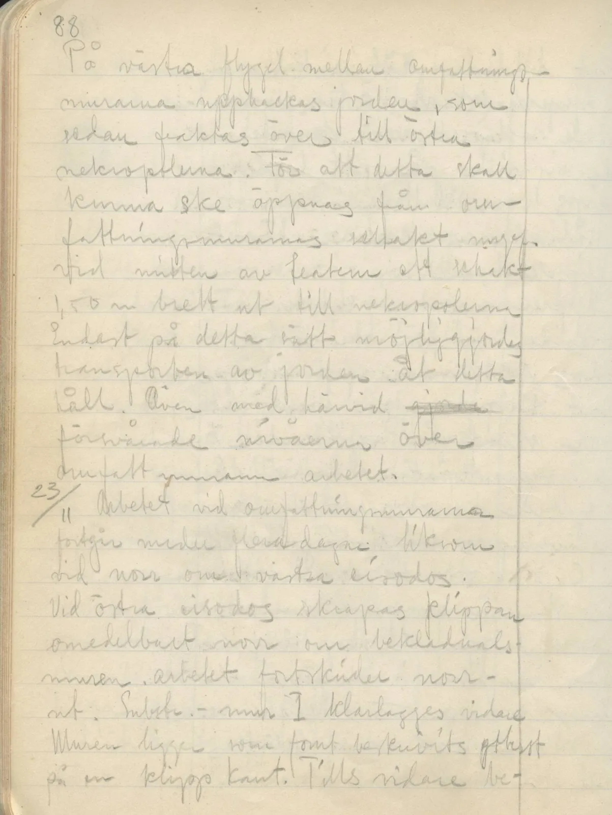 Scan 86 of field diary DII:2a (Soli, the theatre), handwritten in Swedish. The transcription and translation follow.