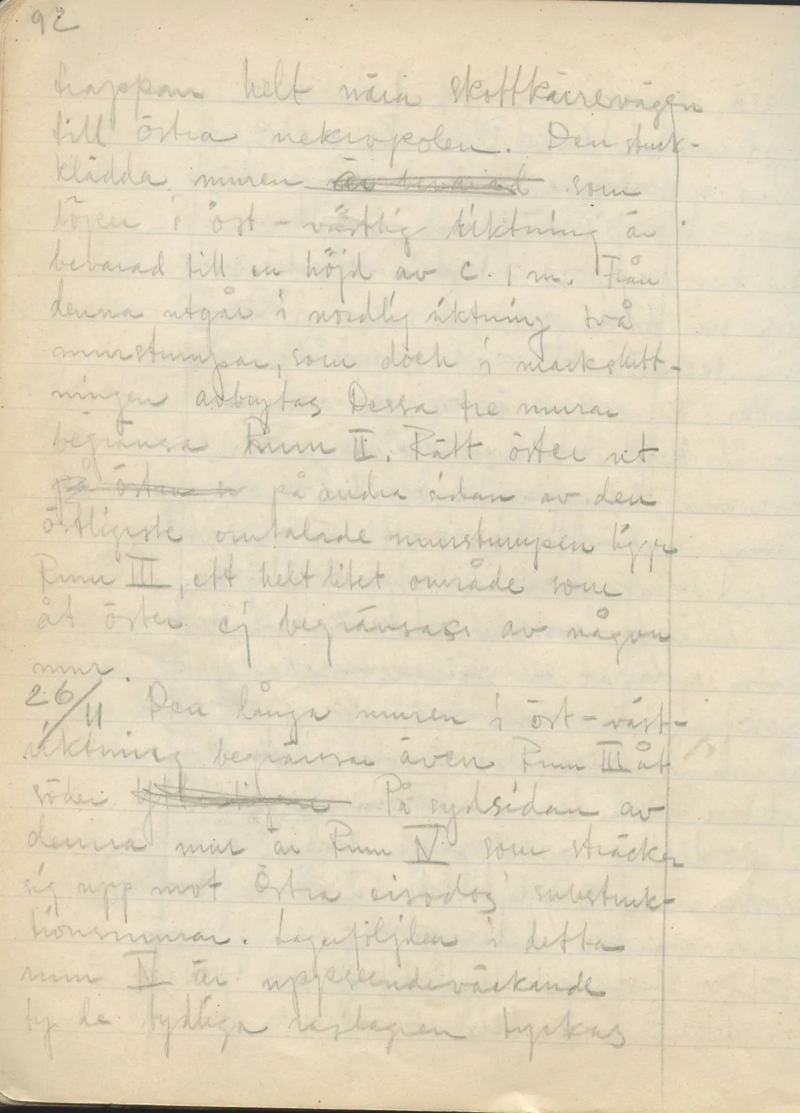 Scan 90 of field diary DII:2a (Soli, the theatre), handwritten in Swedish. The transcription and translation follow.