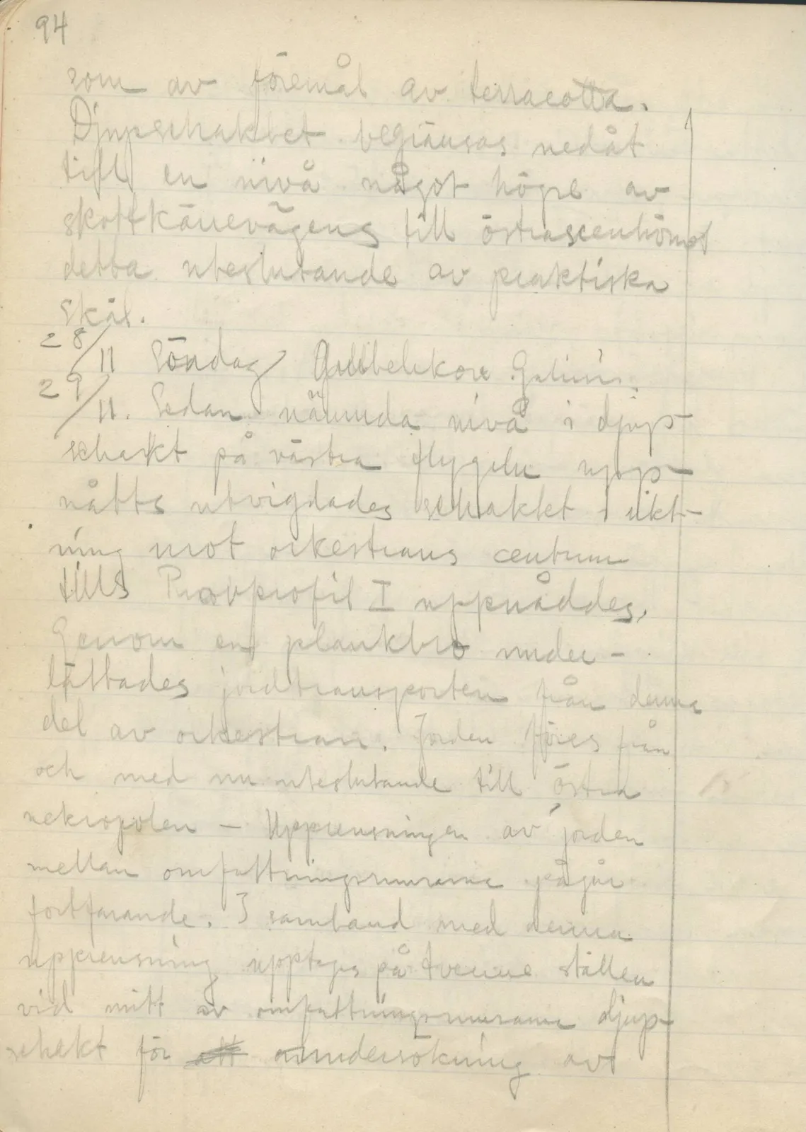 Scan 92 of field diary DII:2a (Soli, the theatre), handwritten in Swedish. The transcription and translation follow.