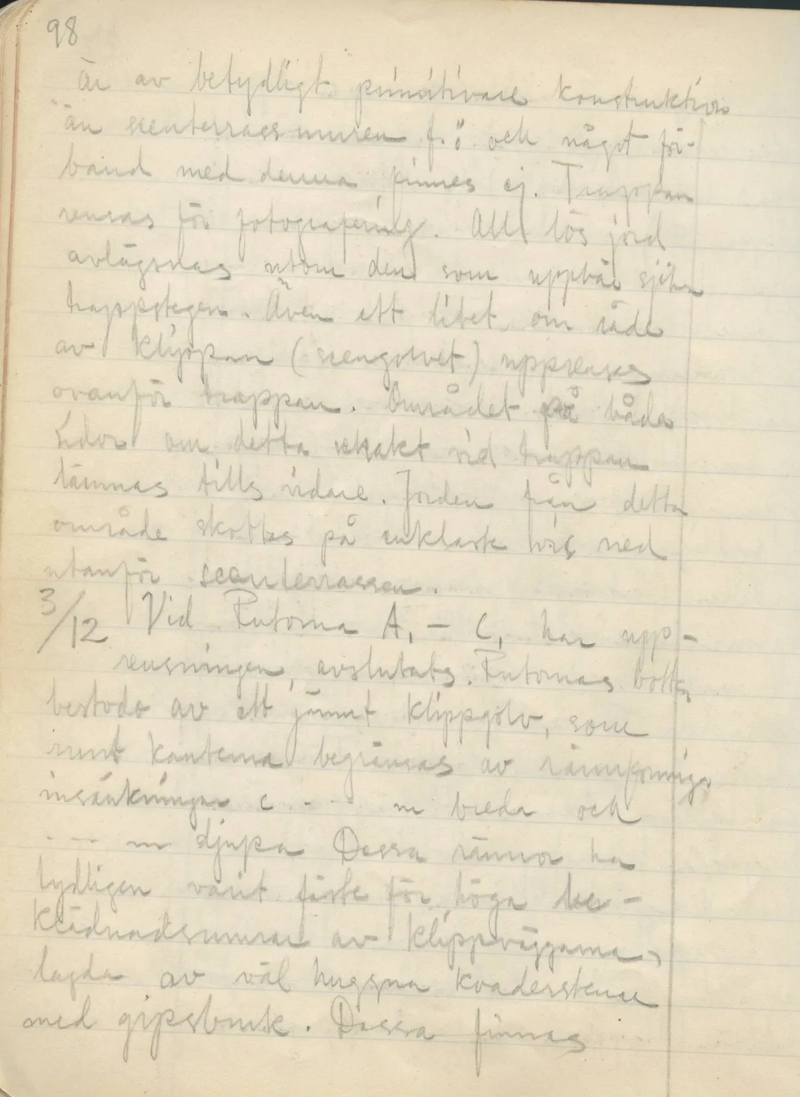 Scan 96 of field diary DII:2a (Soli, the theatre), handwritten in Swedish. The transcription and translation follow.