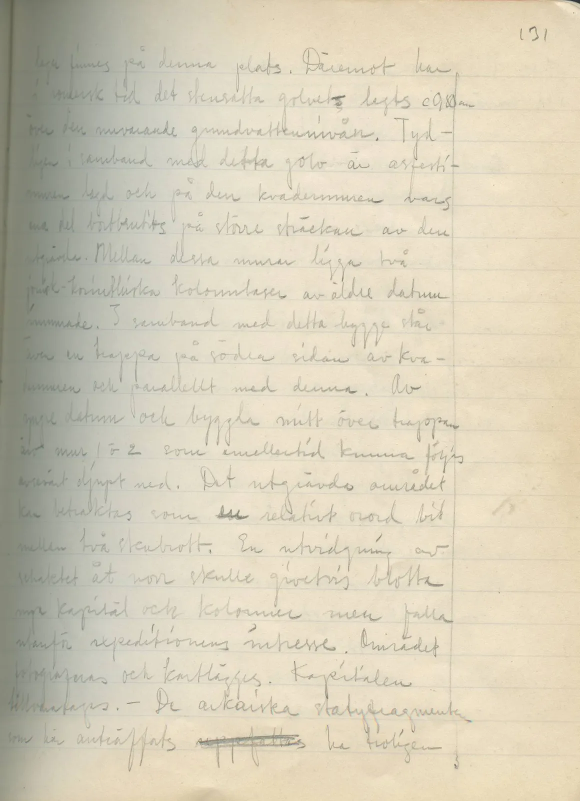 Scan 113 of field diary DII:2a (Soli, the theatre), handwritten in Swedish. The transcription and translation follow.