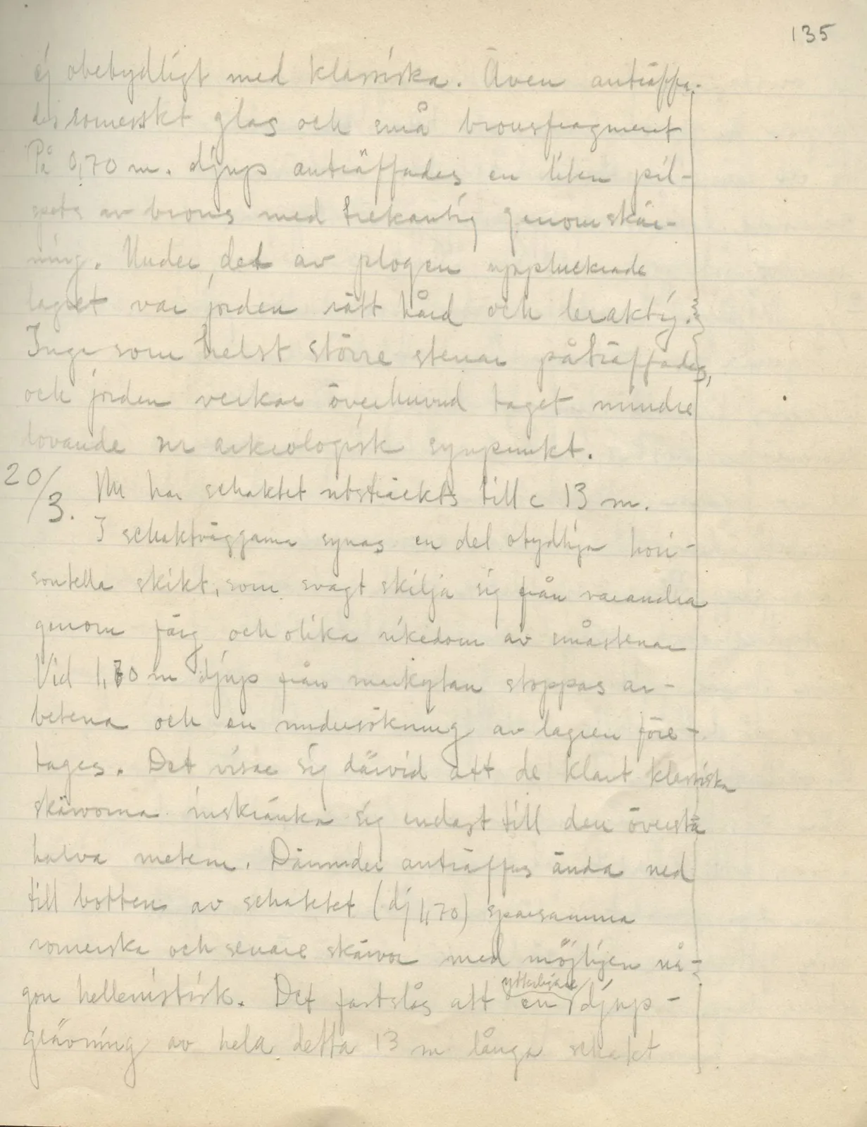 Scan 117 of field diary DII:2a (Soli, the theatre), handwritten in Swedish. The transcription and translation follow.