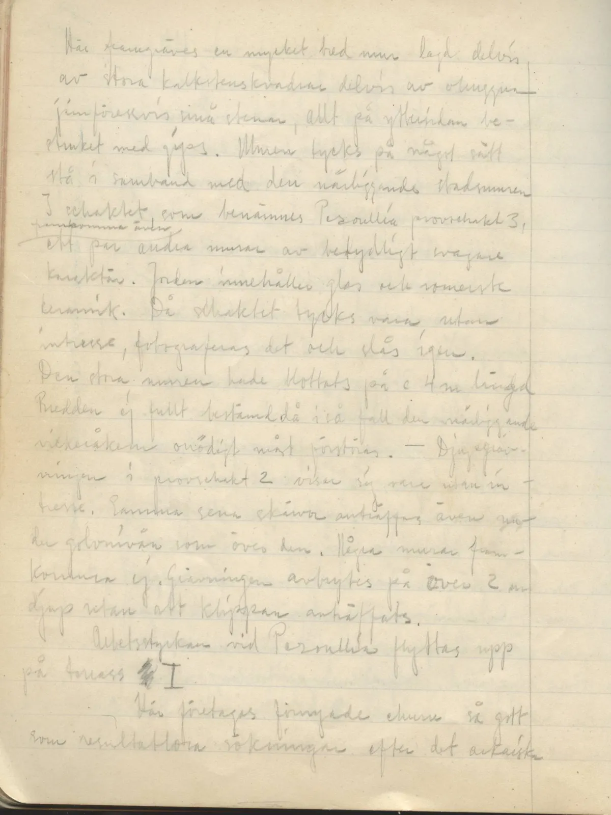 Scan 122 of field diary DII:2a (Soli, the theatre), handwritten in Swedish. The transcription and translation follow.