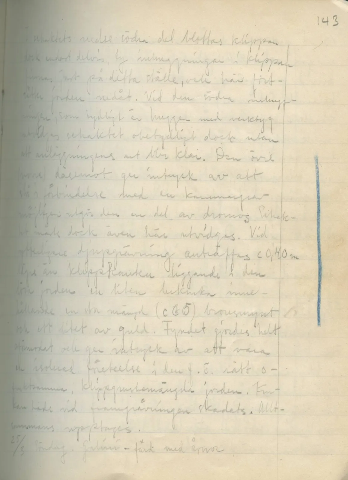 Scan 125 of field diary DII:2a (Soli, the theatre), handwritten in Swedish. The transcription and translation follow.
