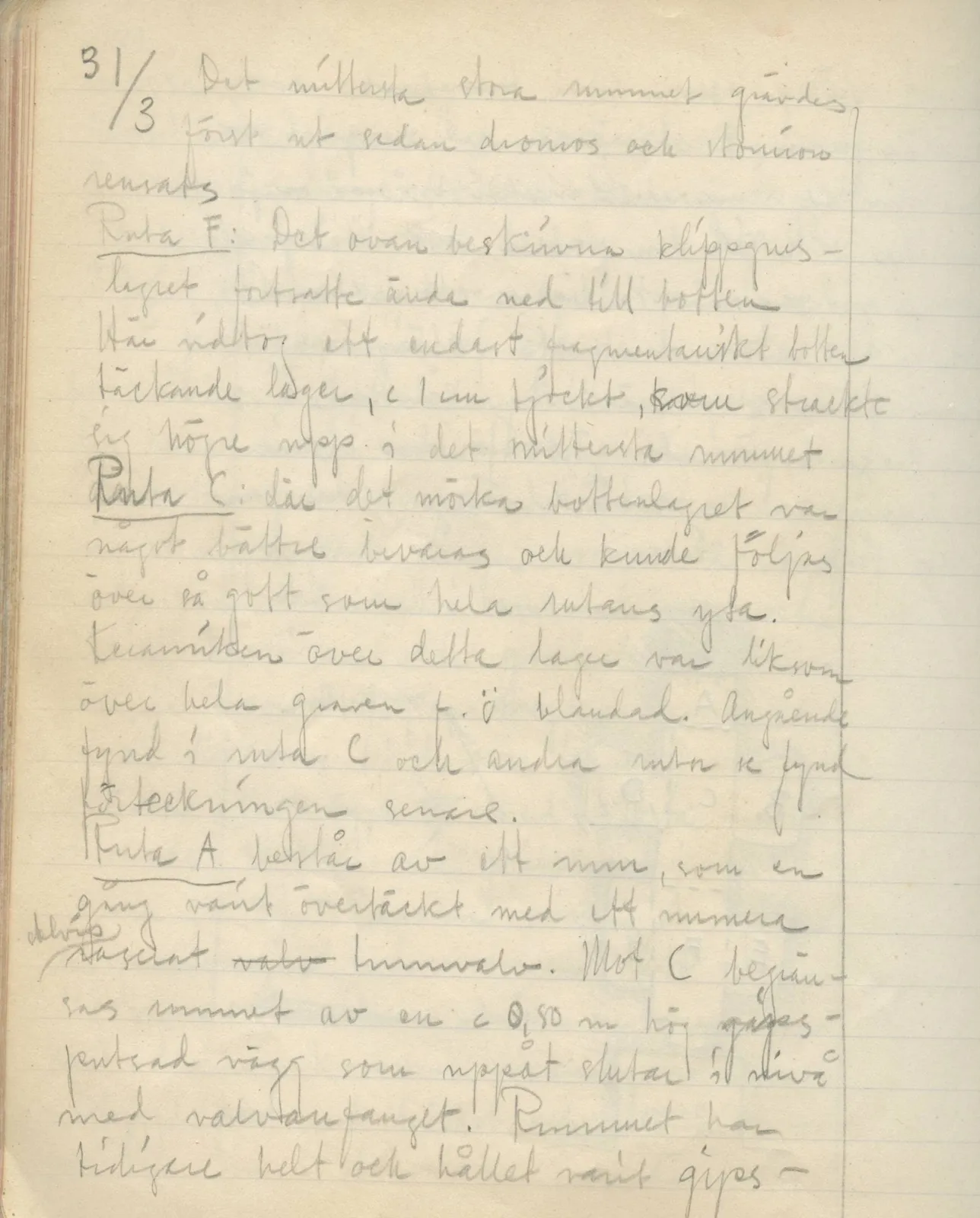 Scan 134 of field diary DII:2a (Soli, the theatre), handwritten in Swedish. The transcription and translation follow.