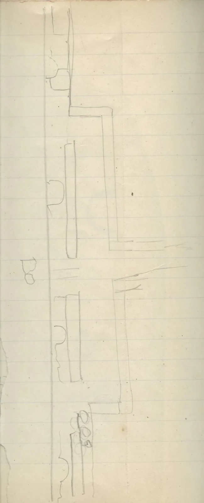 Scan 143 of field diary DII:2a (Soli, the theatre), handwritten in Swedish, with drawings. The transcription and translation follow.