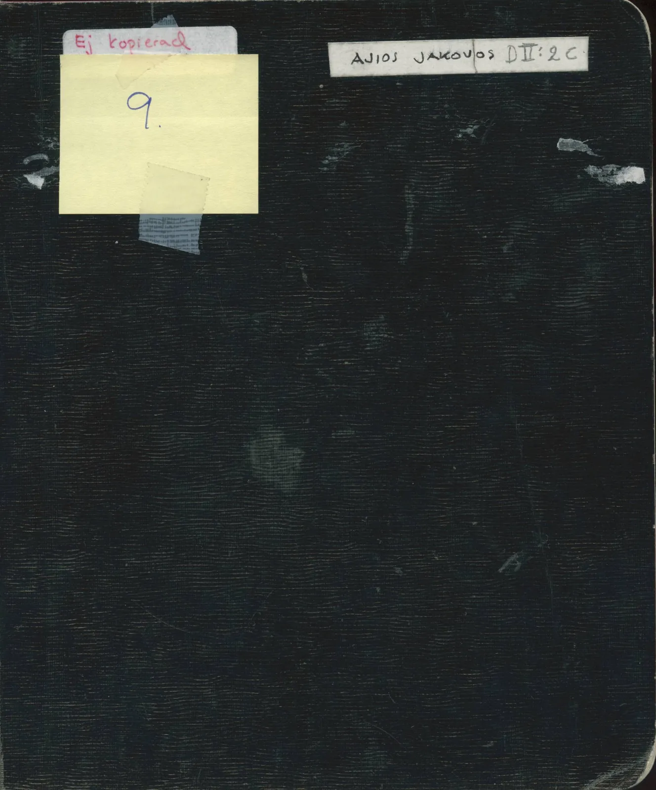 Scan 1 of field diary DII:2c (Ayios Iakovos), handwritten in Swedish. The transcription and translation follow.