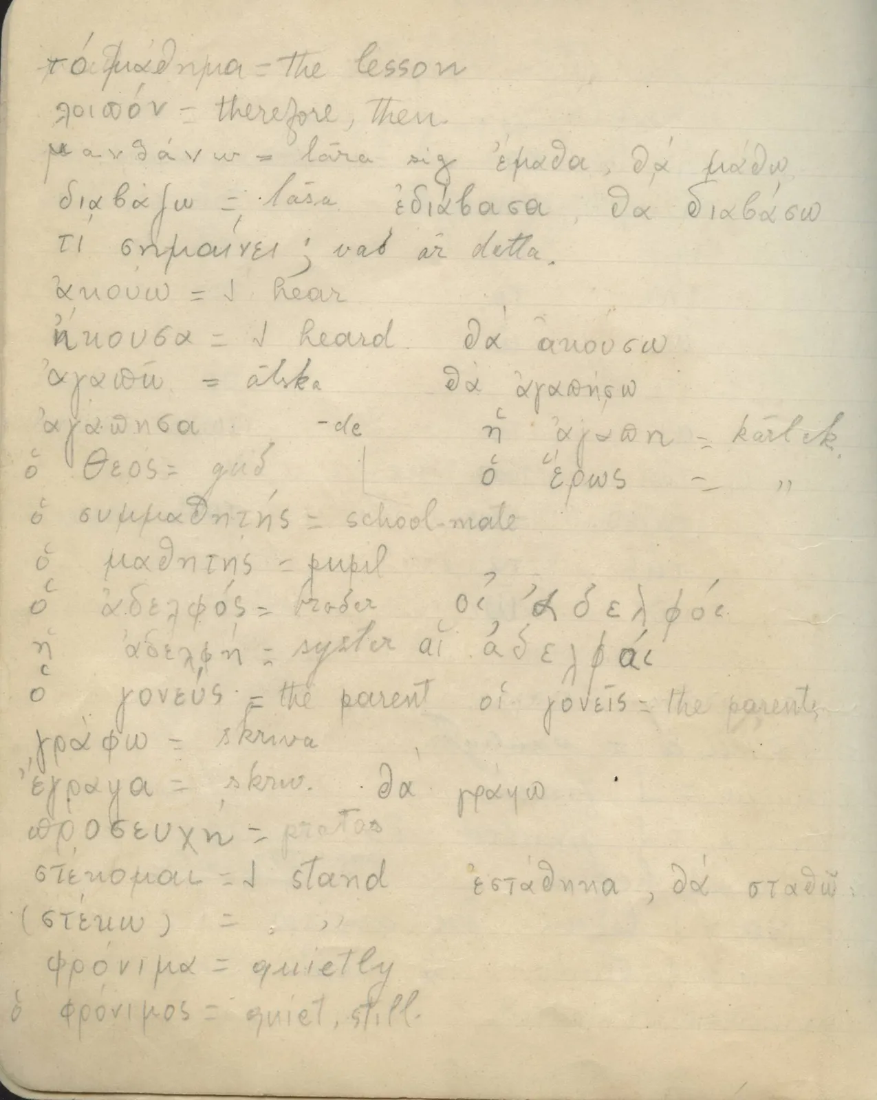 Scan 32 of field diary DII:2c (Ayios Iakovos), handwritten in Swedish. The transcription and translation follow.