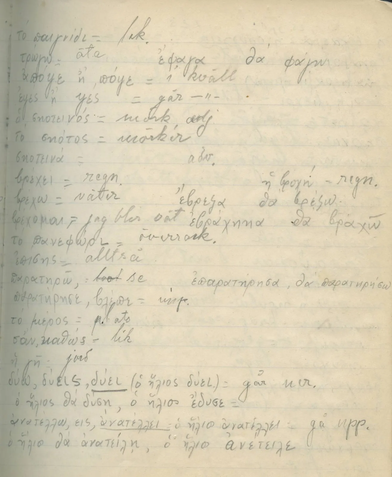 Scan 43 of field diary DII:2c (Ayios Iakovos), handwritten in Swedish. The transcription and translation follow.