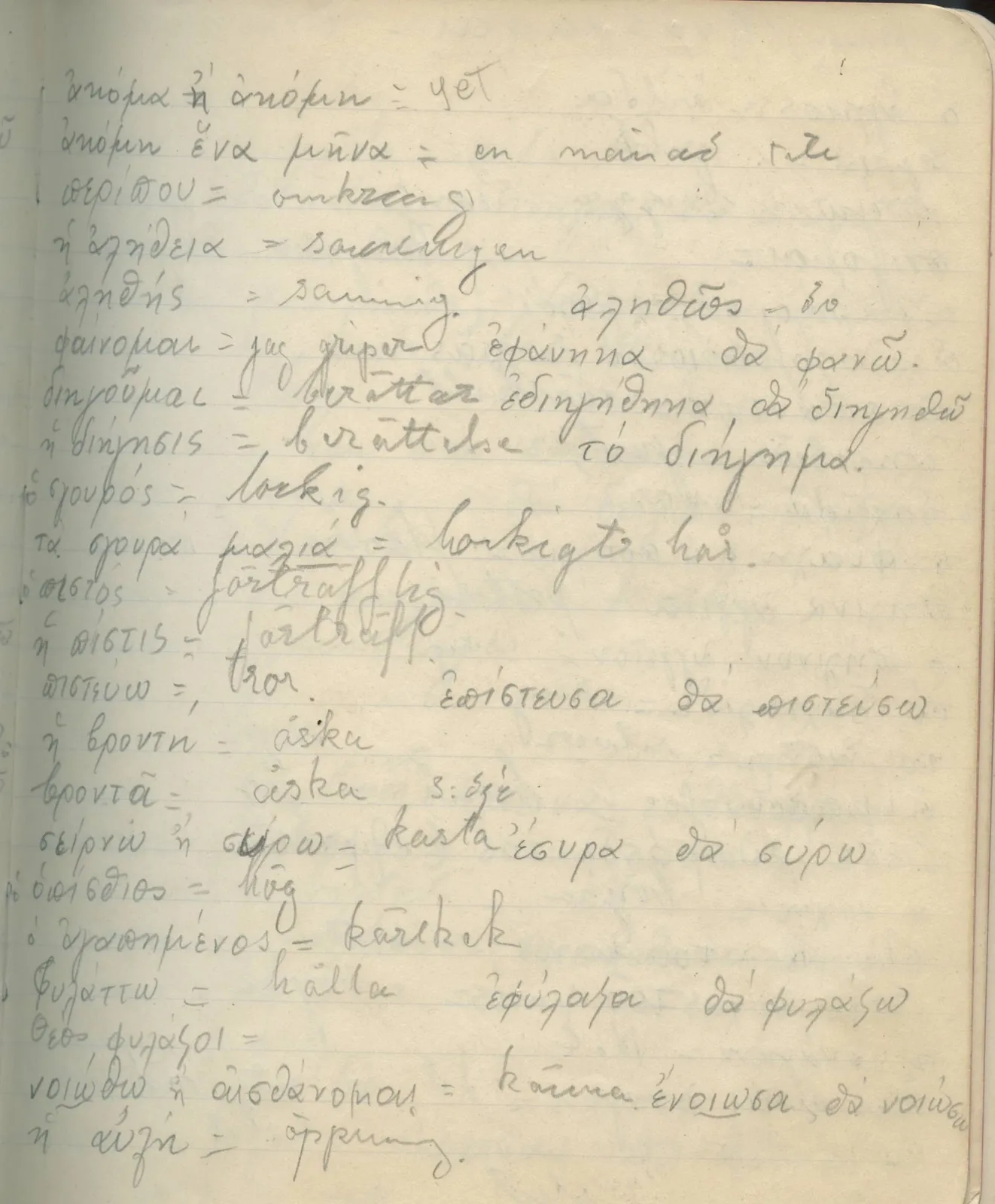 Scan 45 of field diary DII:2c (Ayios Iakovos), handwritten in Swedish. The transcription and translation follow.