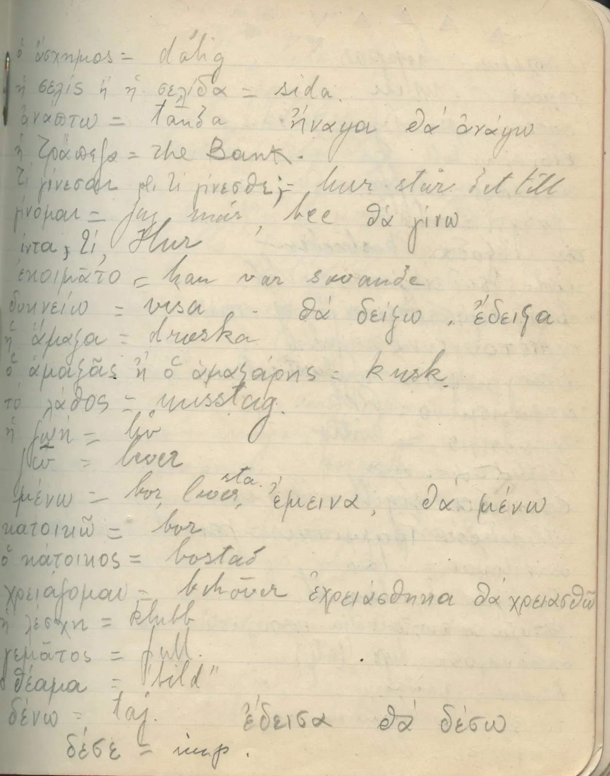 Scan 47 of field diary DII:2c (Ayios Iakovos), handwritten in Swedish. The transcription and translation follow.