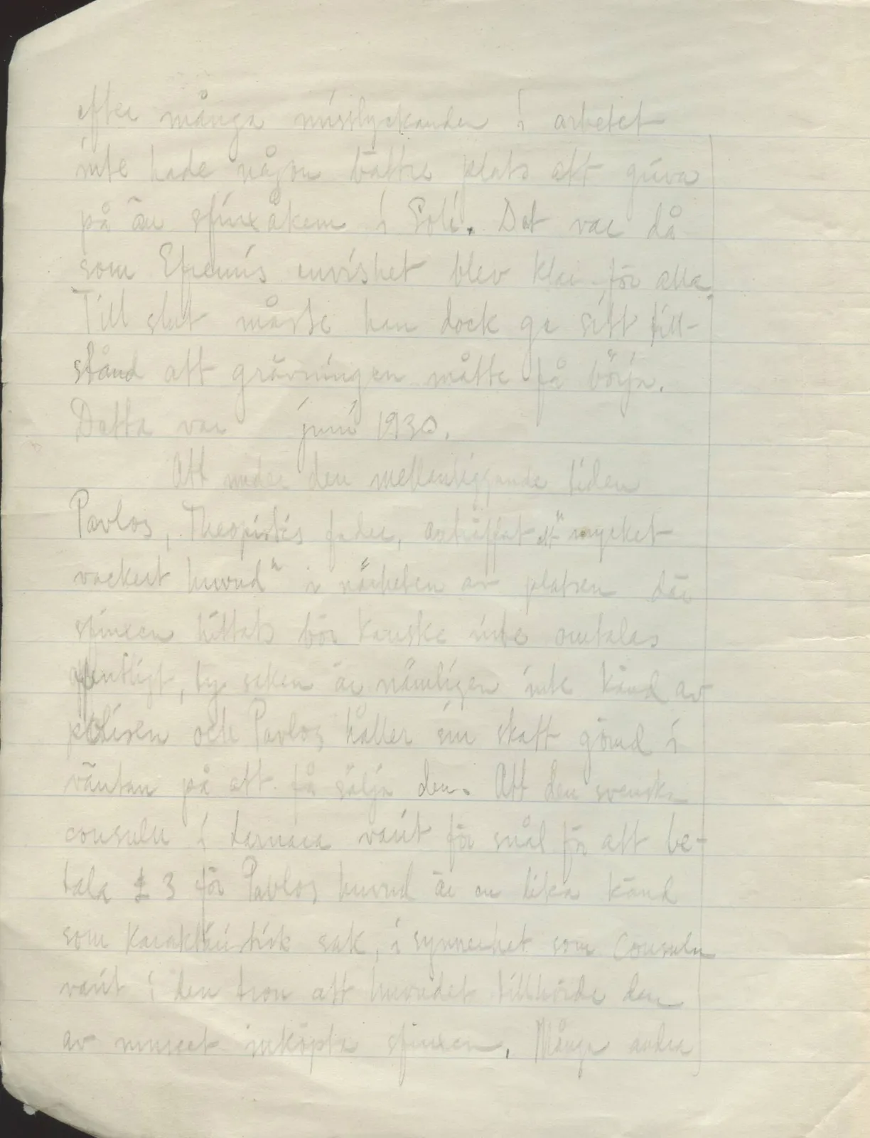 Scan 6 of field diary DII:2d (Soli, Cholades, and Mersinaki), handwritten in Swedish. The transcription and translation follow.