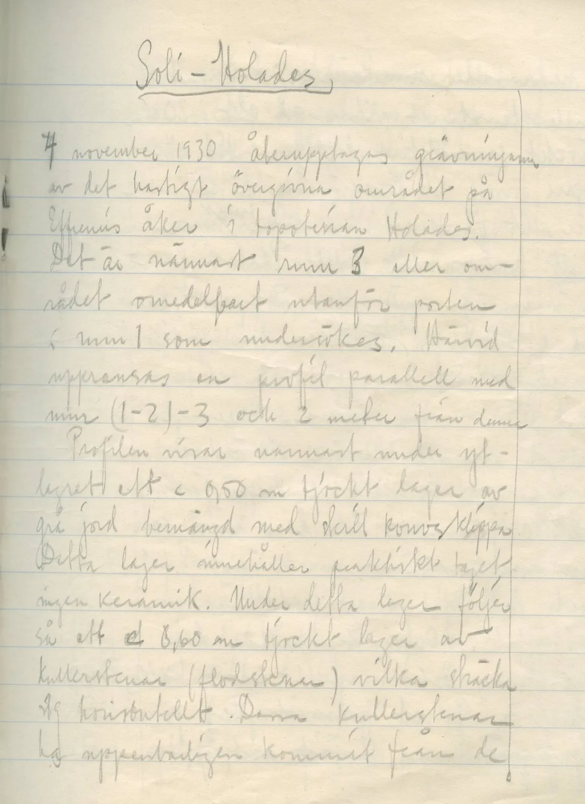 Scan 44 of field diary DII:2d (Soli, Cholades, and Mersinaki), handwritten in Swedish. The transcription and translation follow.