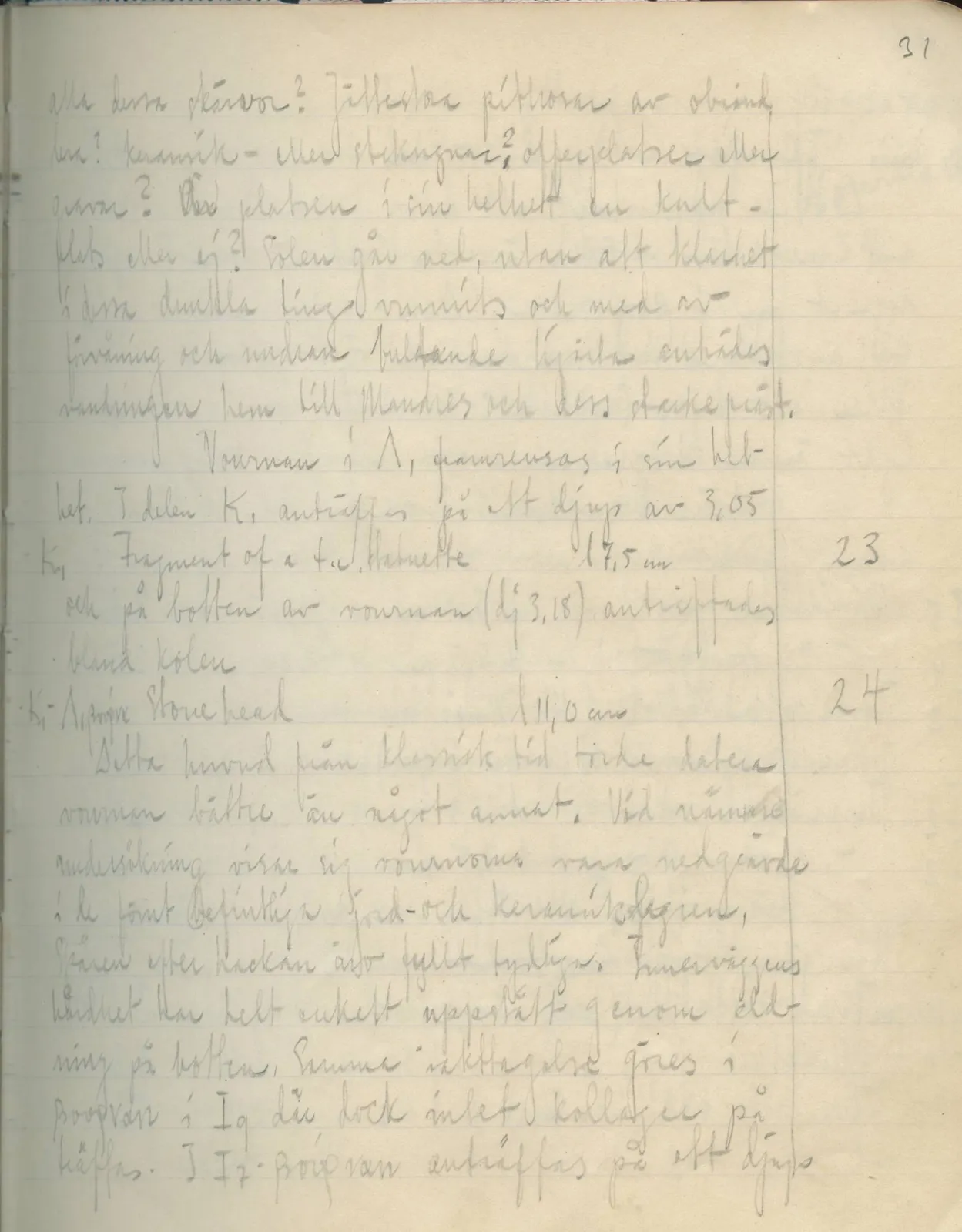 Scan 33 of field diary DII:2e (Ayios Phokas, Ayios Iakovos, Kition and Amathus), handwritten in Swedish. The transcription and translation follow.