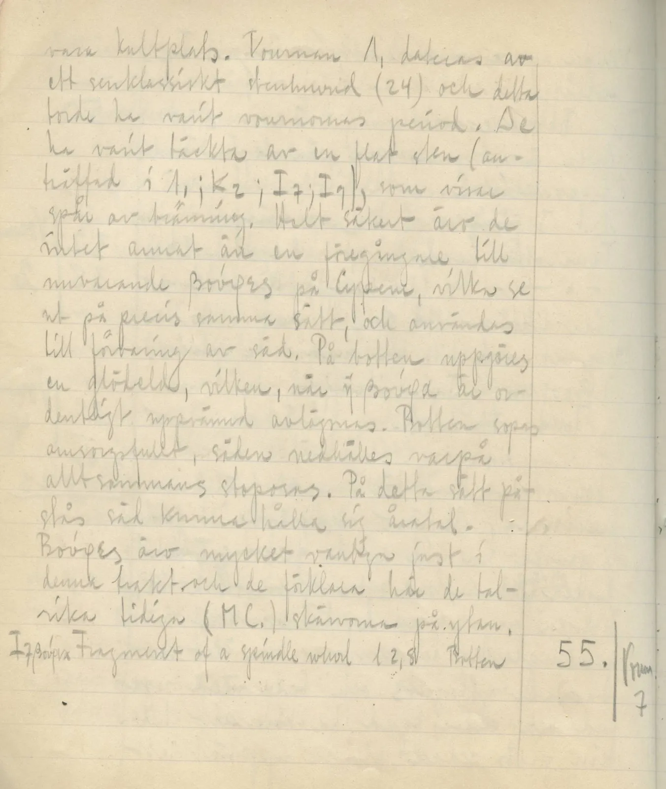 Scan 38 of field diary DII:2e (Ayios Phokas, Ayios Iakovos, Kition and Amathus), handwritten in Swedish. The transcription and translation follow.