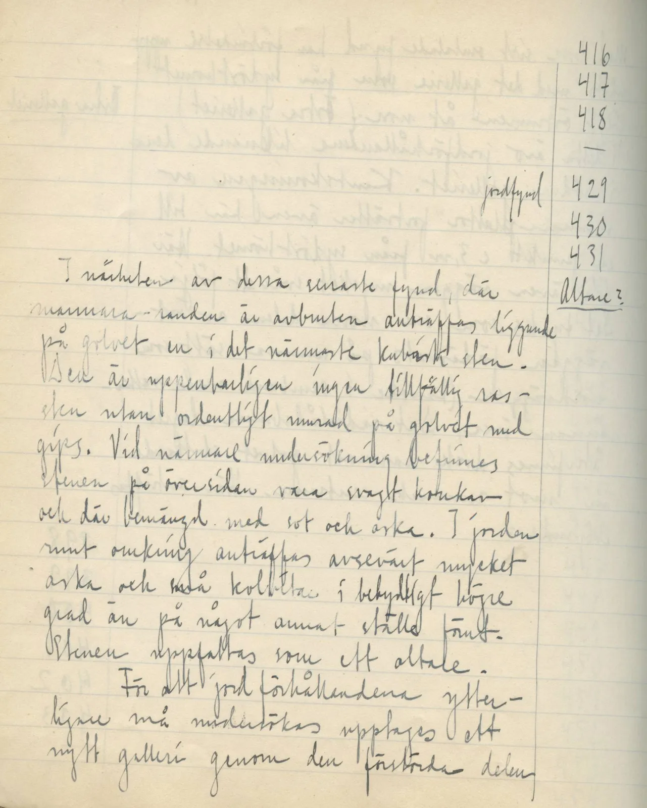 Scan 72 of field diary DII:2e (Ayios Phokas, Ayios Iakovos, Kition and Amathus), handwritten in Swedish. The transcription and translation follow.